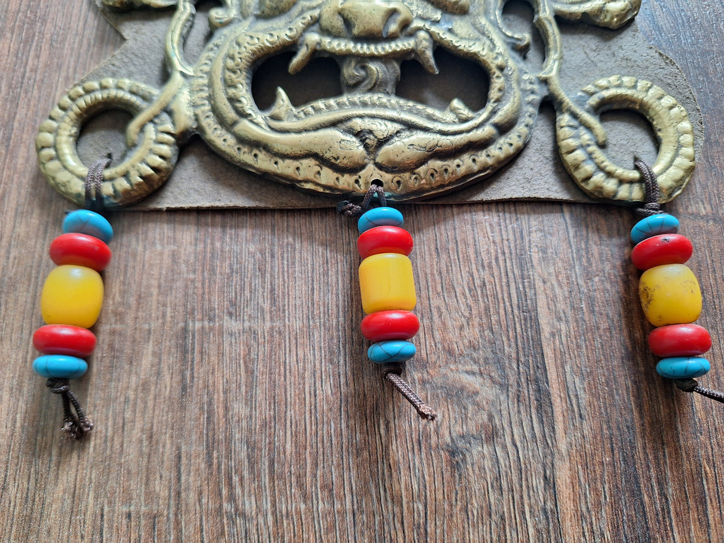 Vintage brass Mahakala wallhanger