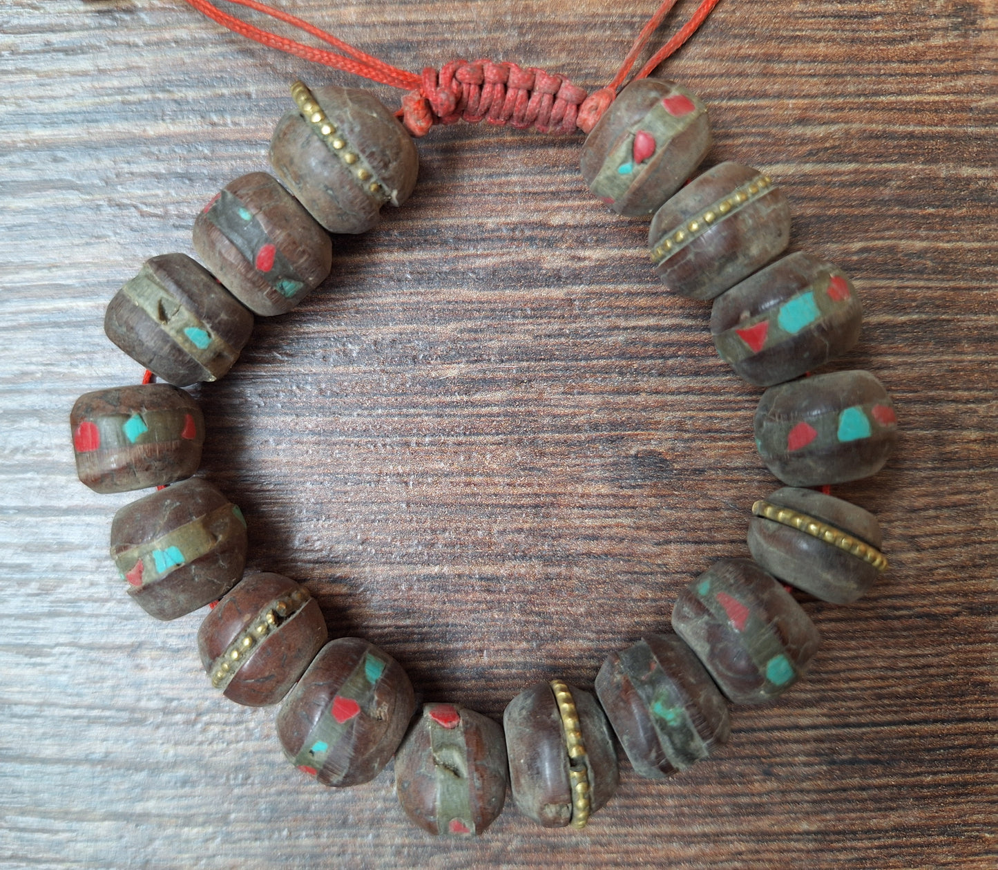 Old Tibetan wooden mala bracelet