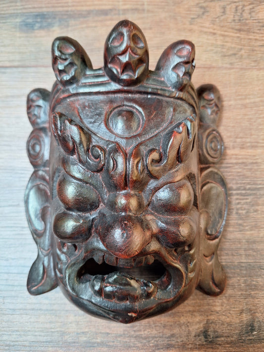 Vintage wooden Mahakala mask #8