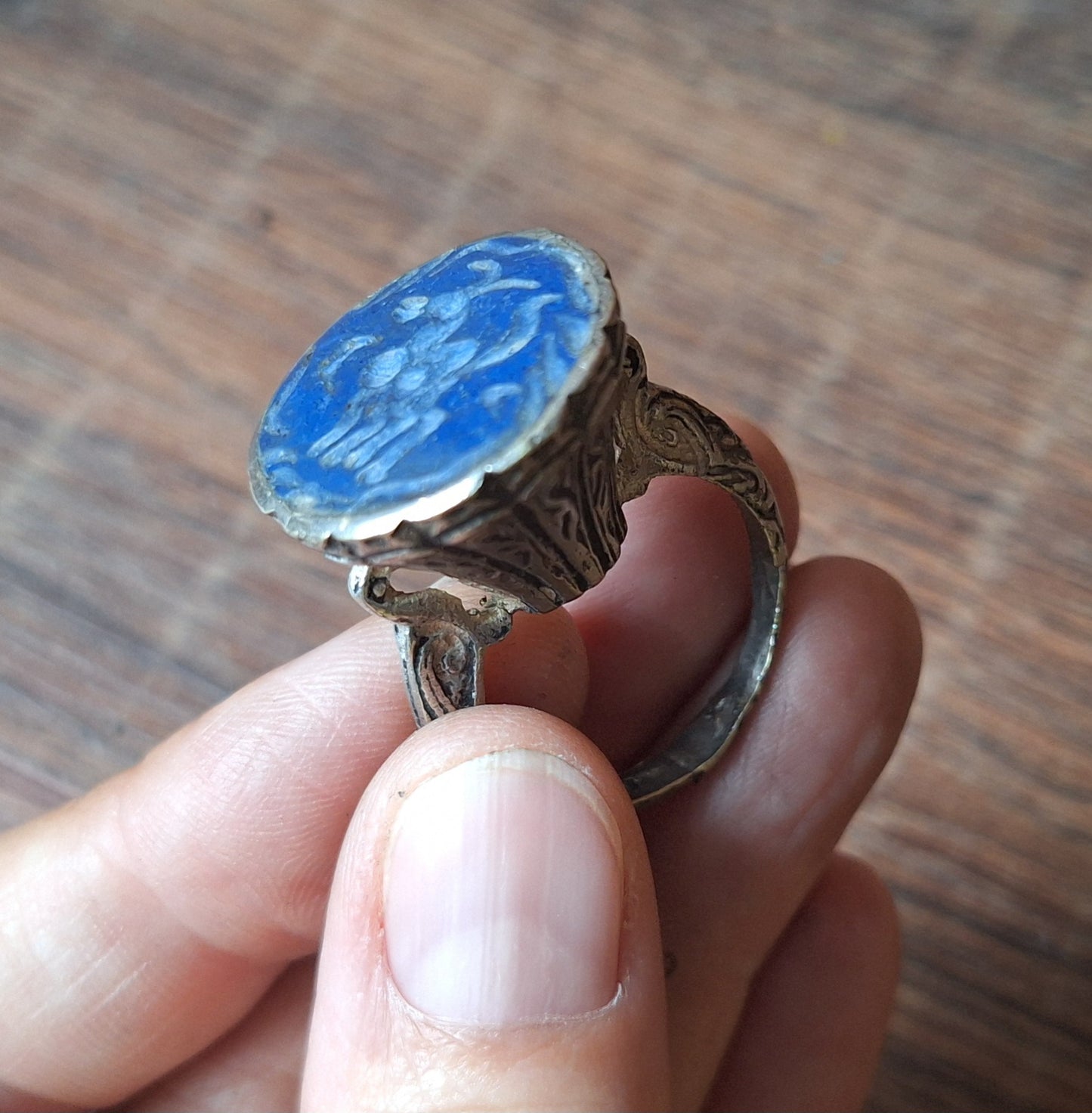 Vintage Kuchi tribal intaglio ring