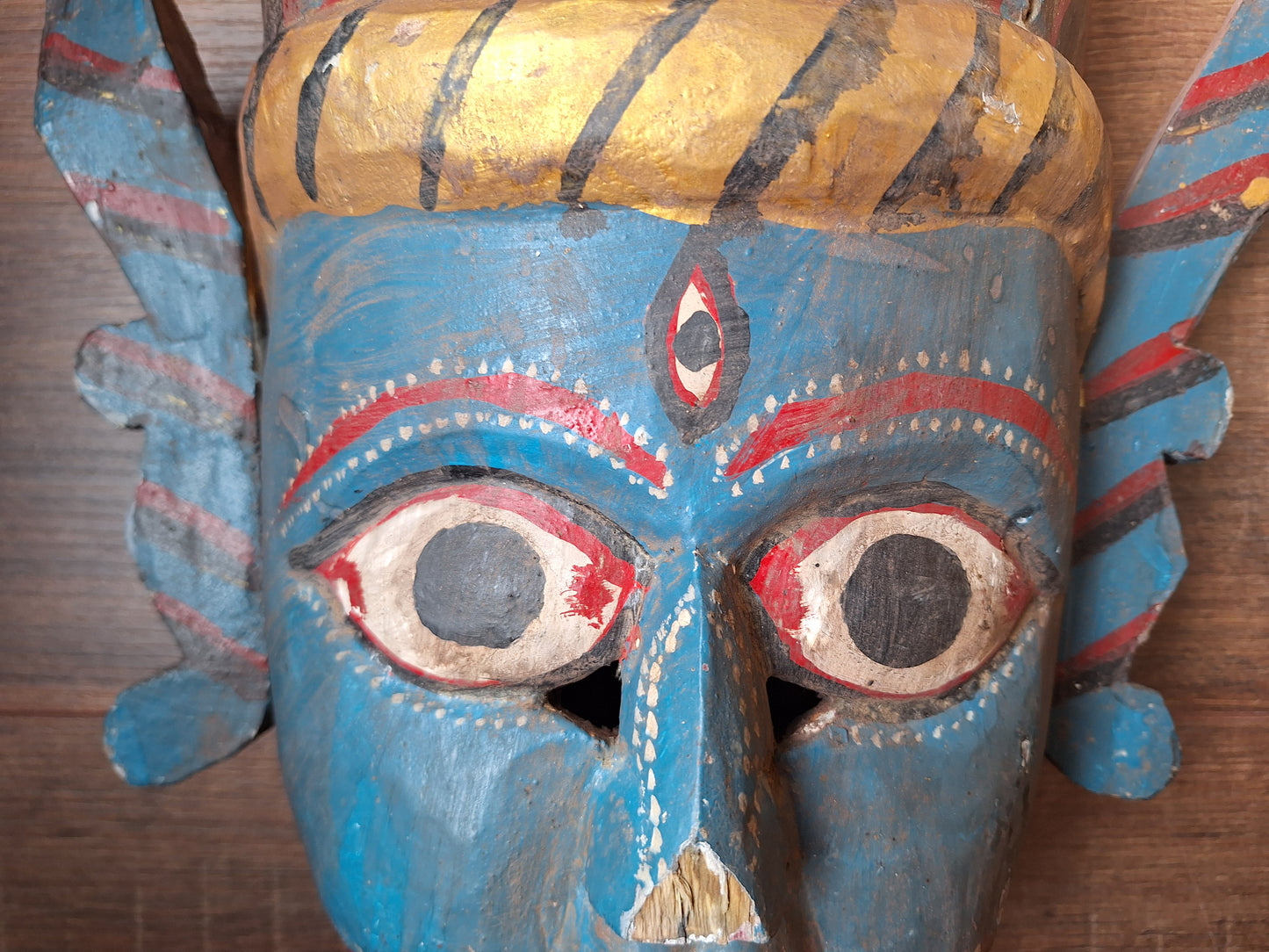 Vintage wooden Kali mask