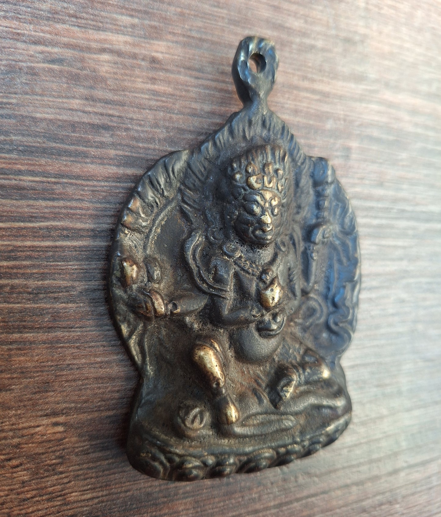 Old bronze Mahakala pendant