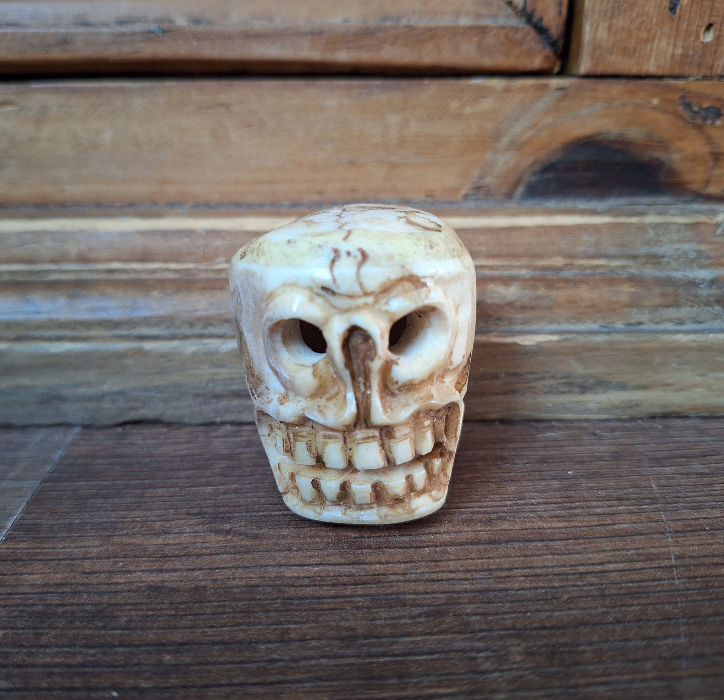 Yak bone skull beads