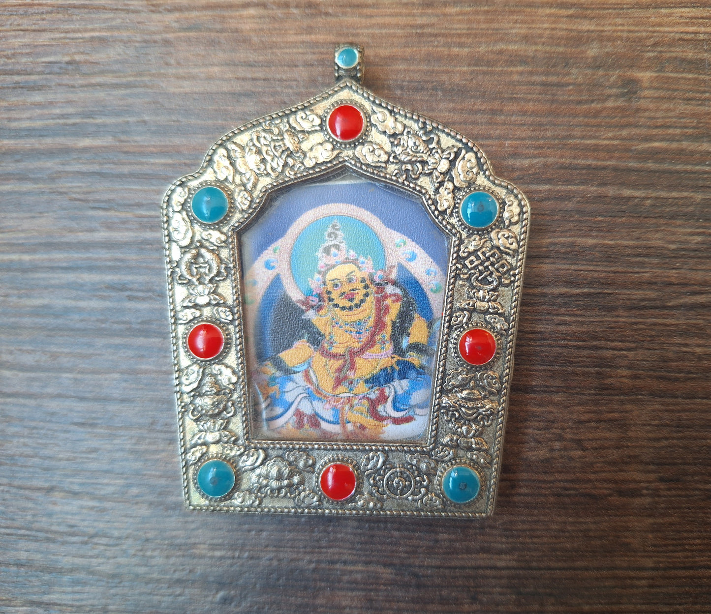 Alpaca metal Gau pendant Kubera