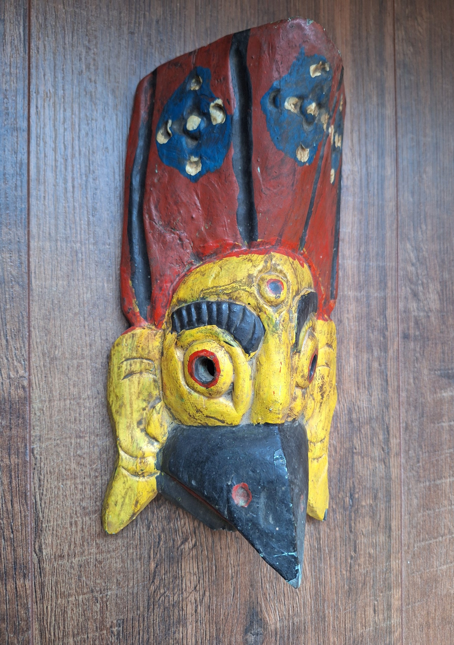 Vintage wooden Garuda mask
