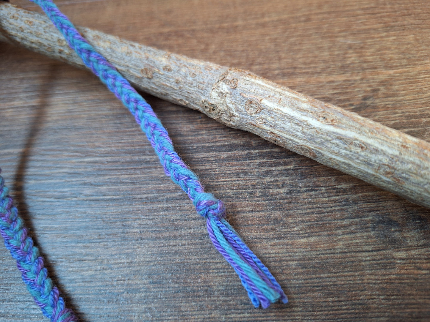 Horse hide and elder wood rattle