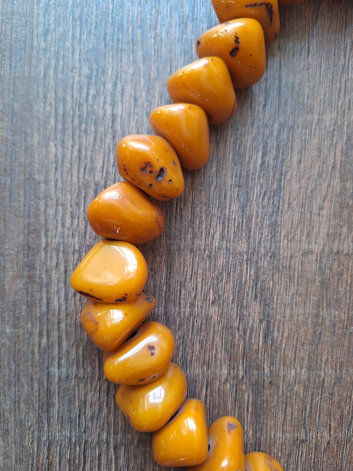 Vintage Nepalese copal beads strand #2
