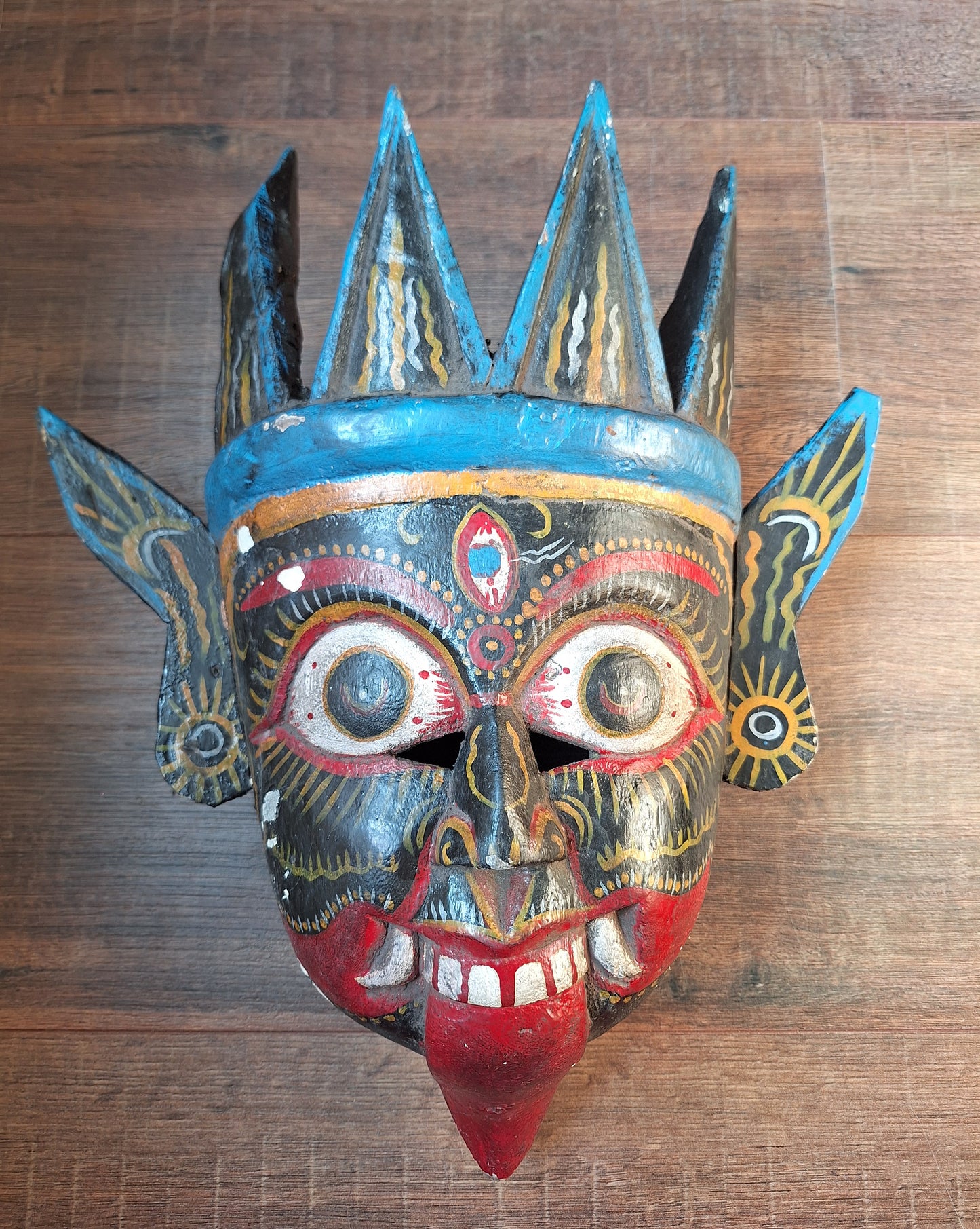 Vintage wooden Kali mask