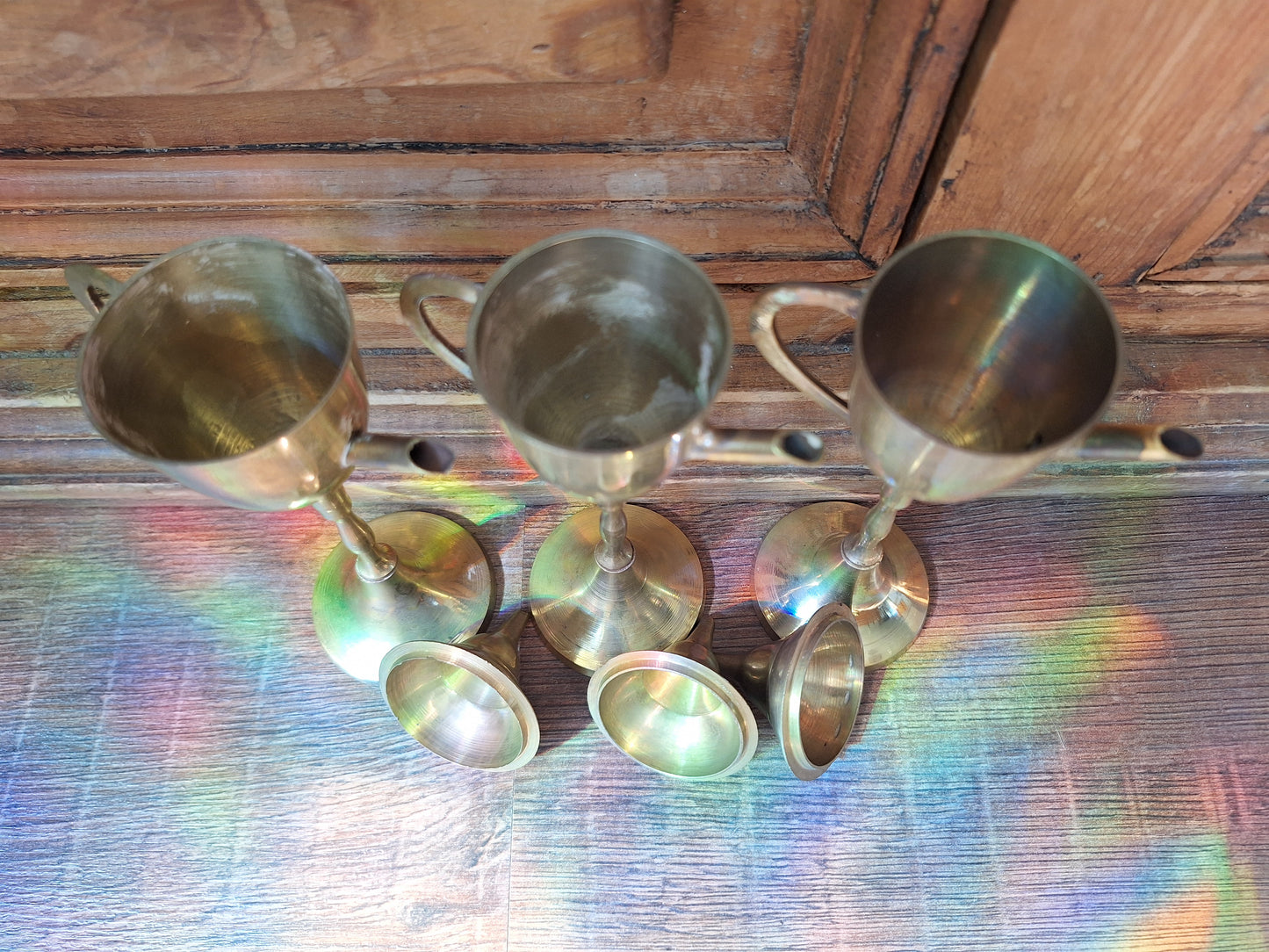 Vintage Dutch brass "Snotneus" oil lamp