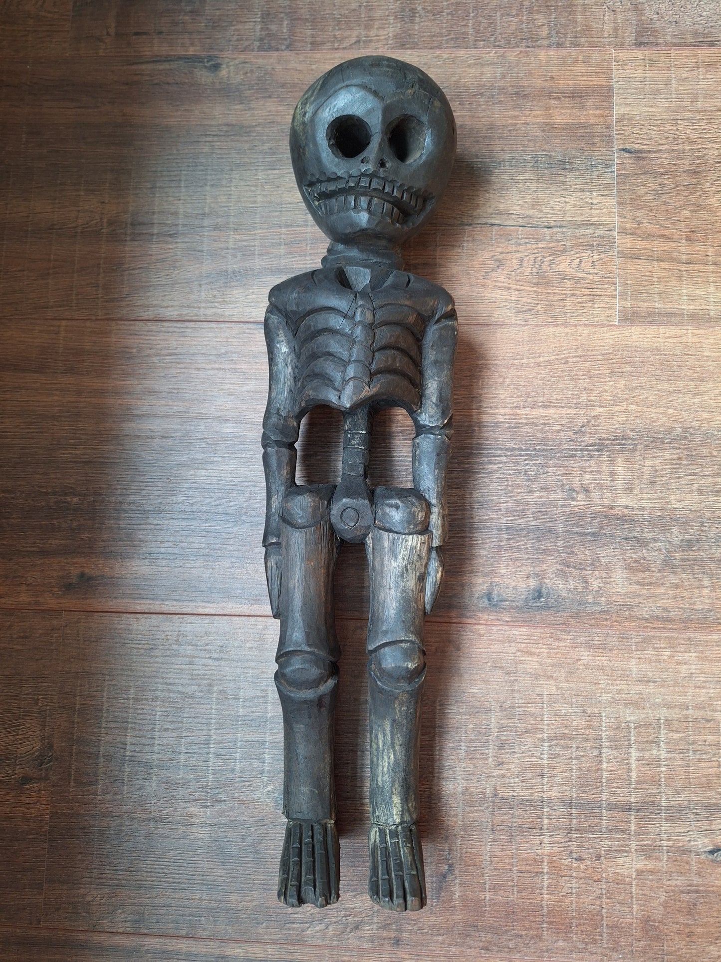 Nepalese wooden skeleton / Citipati figure