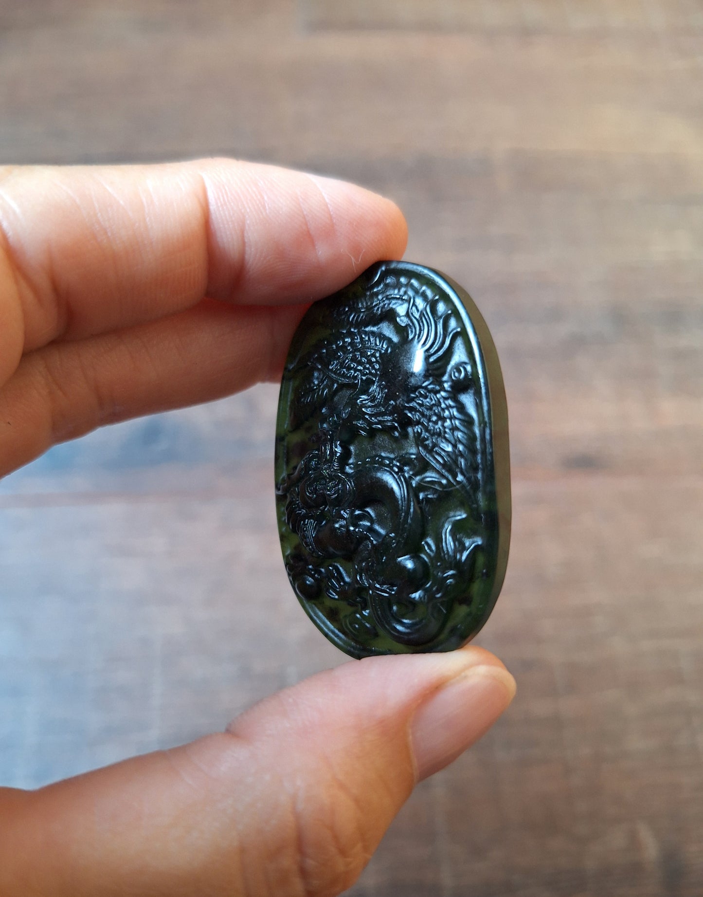 Jade pendant Dragon and Phoenix