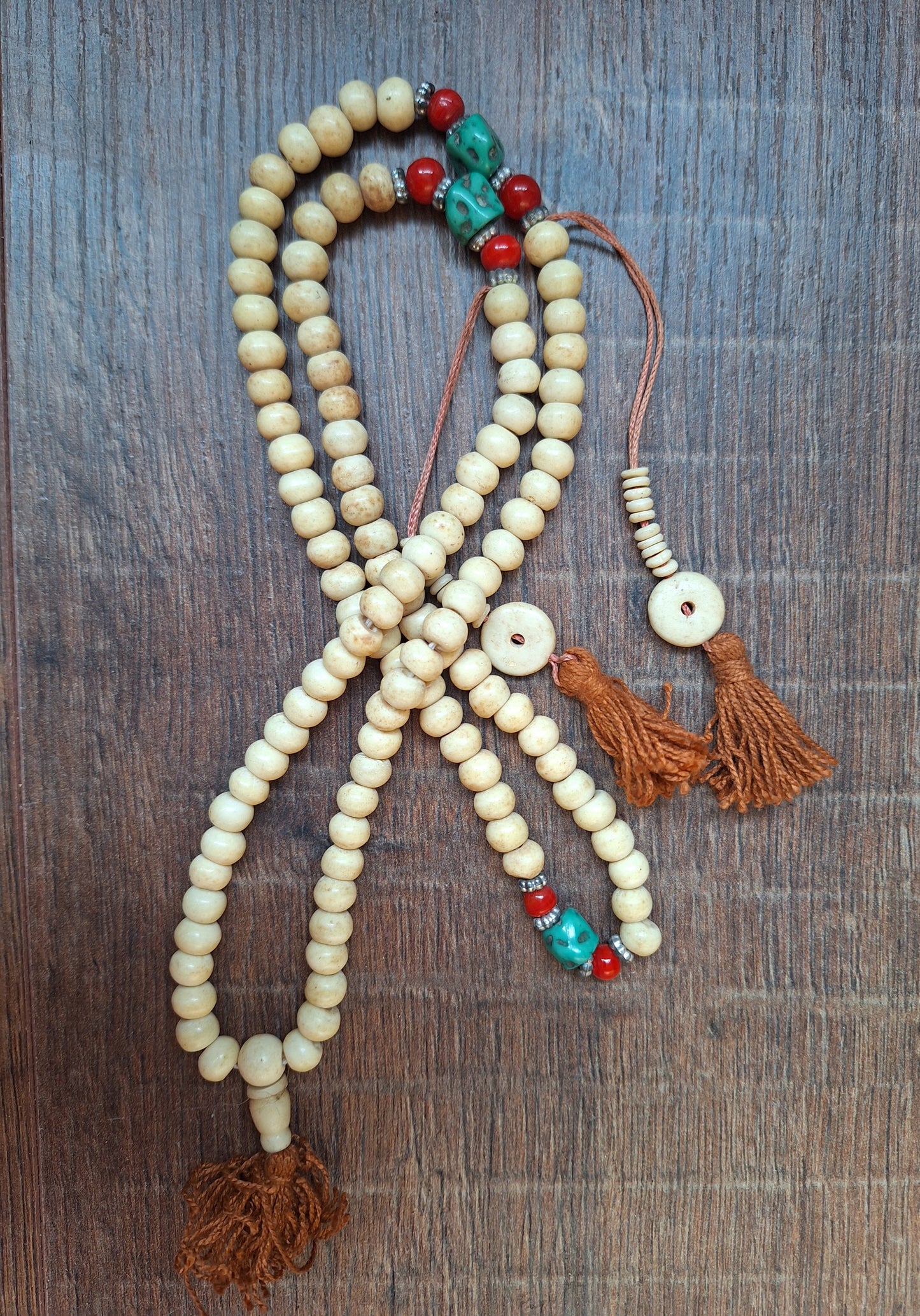 Vintage Tibetan yak bone mala