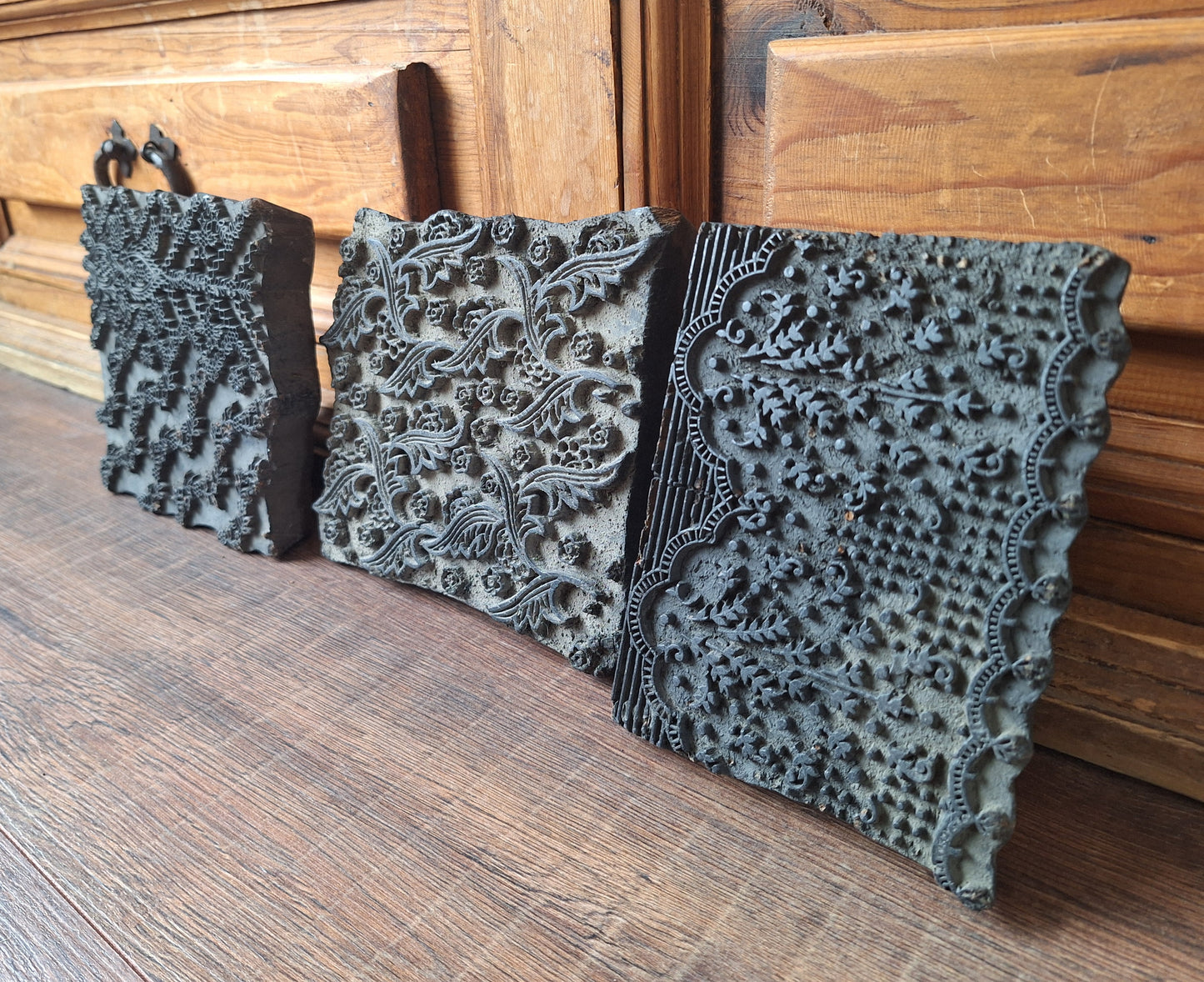 Old wooden Indian blockprint stamps