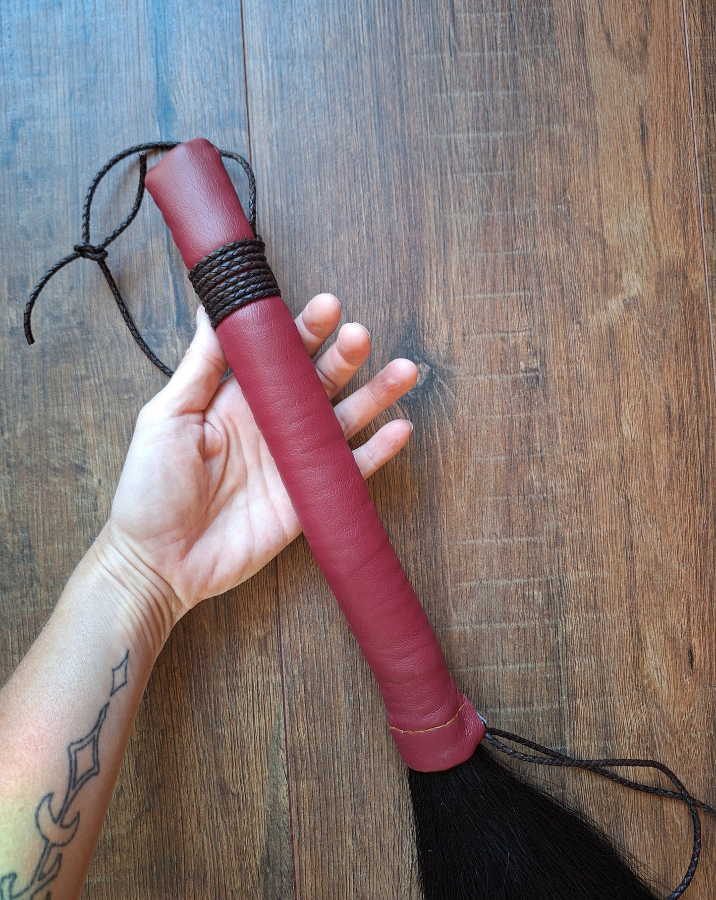Horse tail shamanic whip