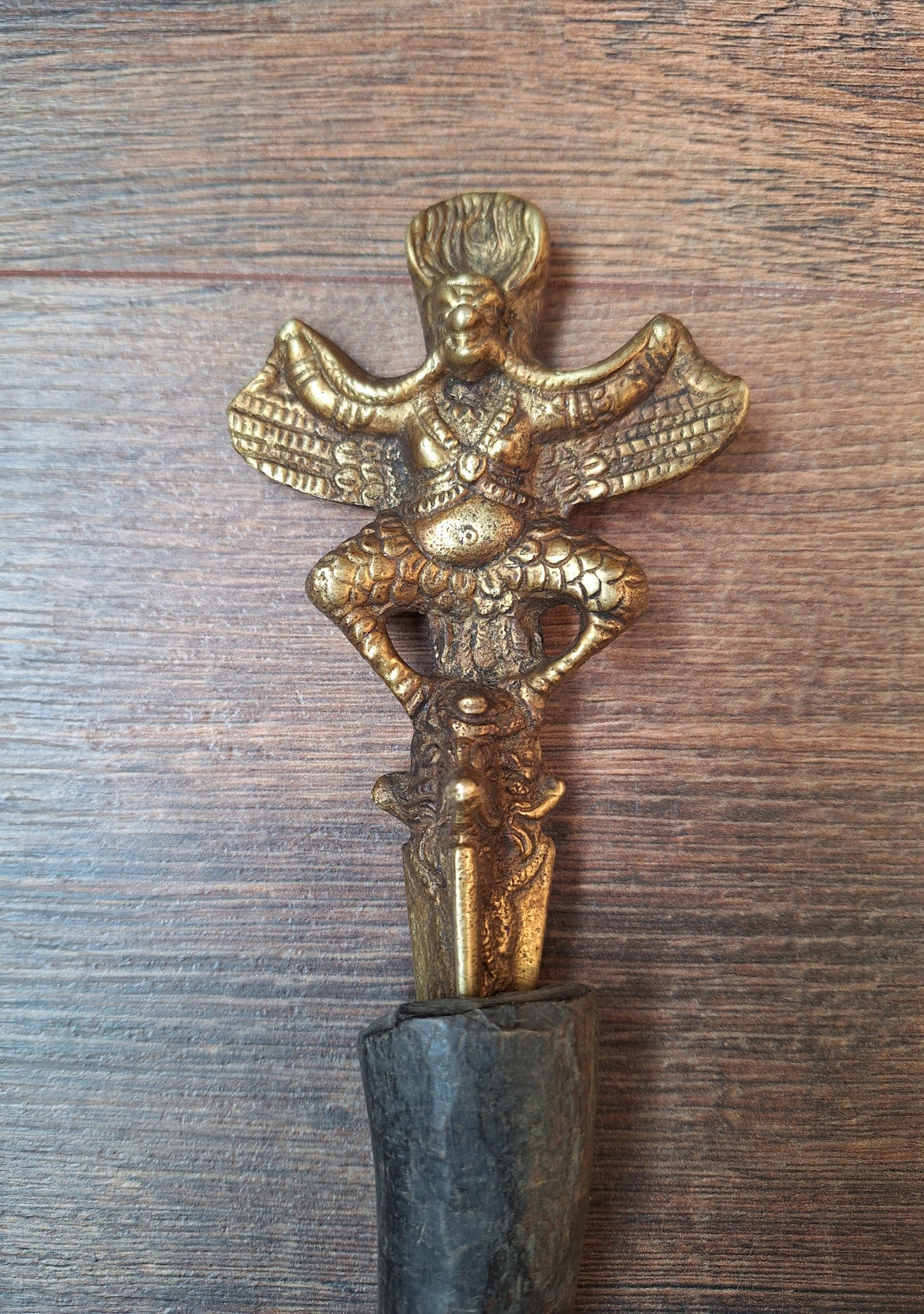 Vintage brass Garuda phurba #4