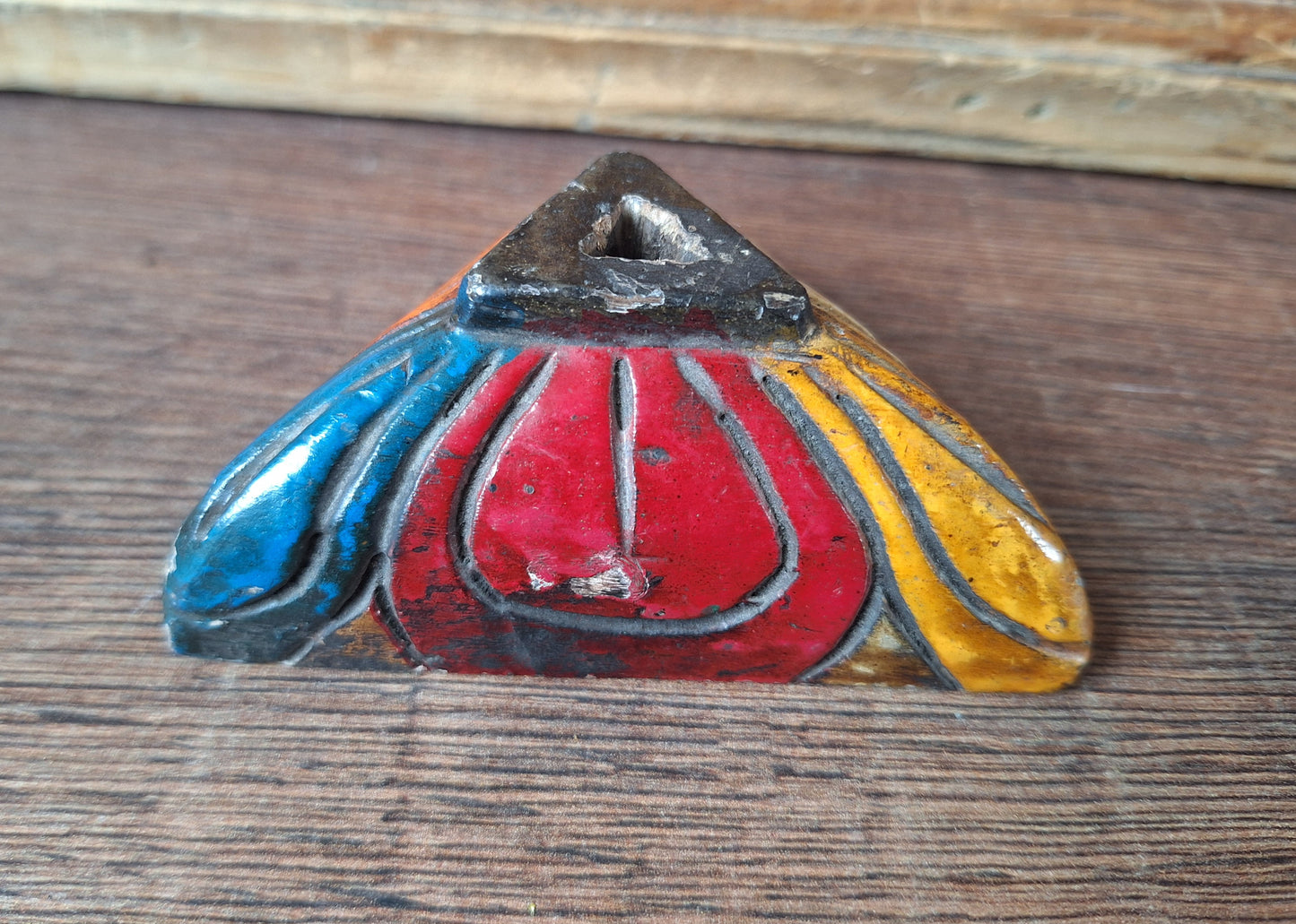 Vintage wooden phurba stand