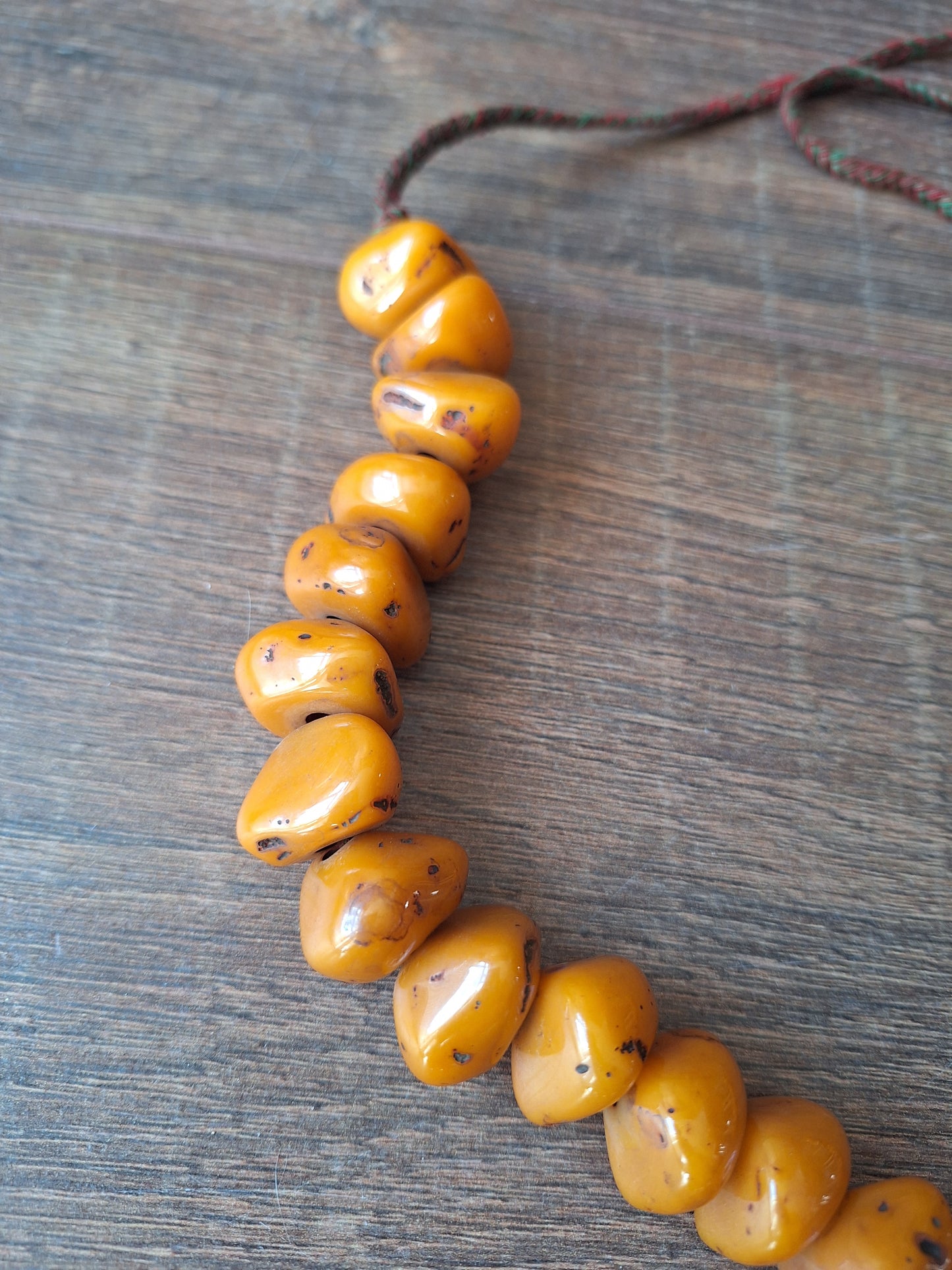 Vintage Nepalese copal beads strand #2