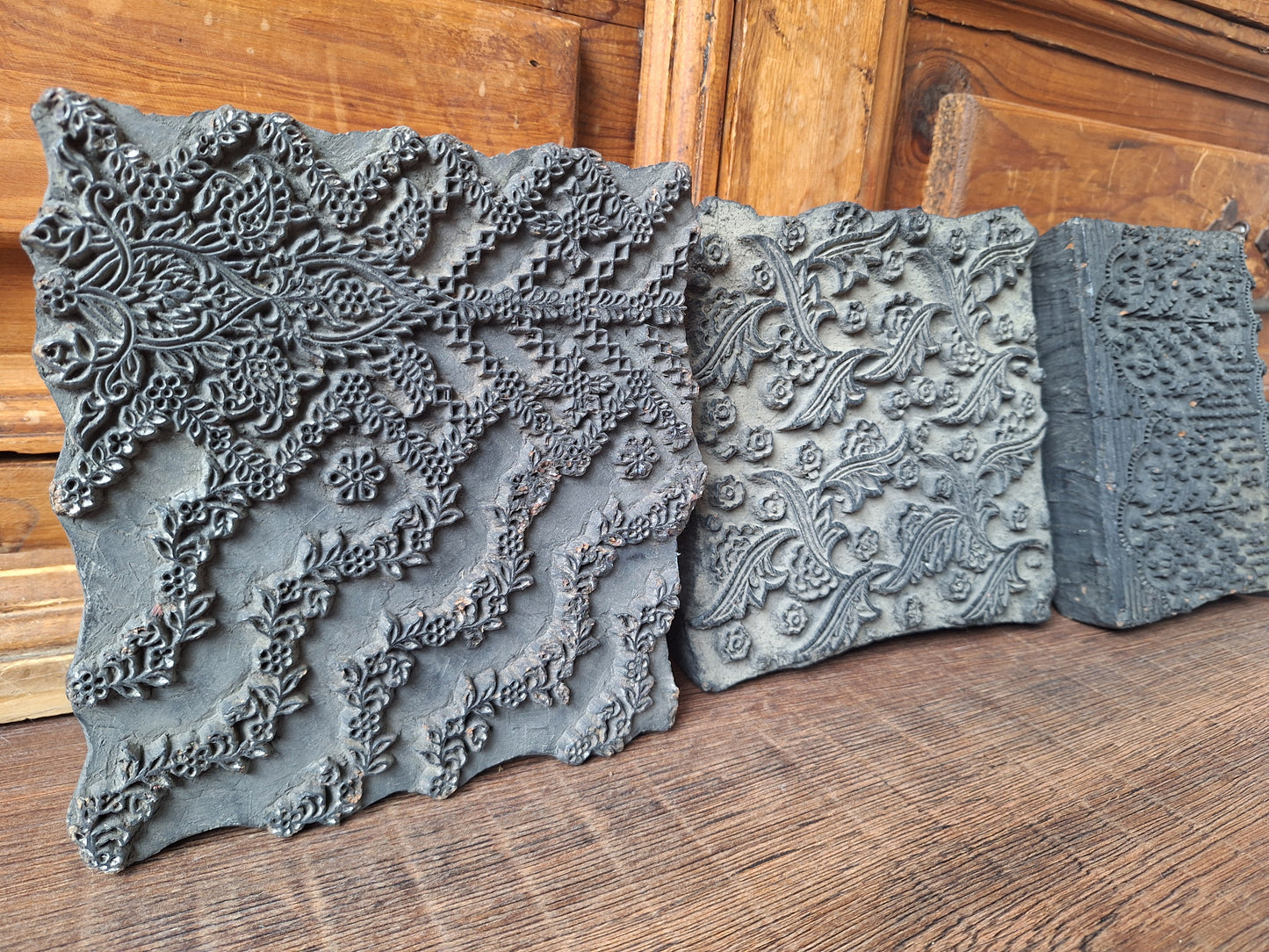 Old wooden Indian blockprint stamps