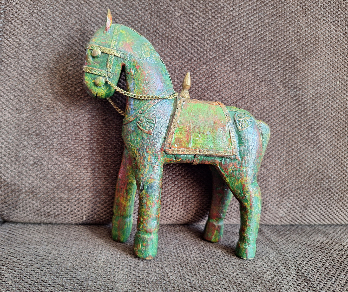 Vintage wooden Indian Marwari horse