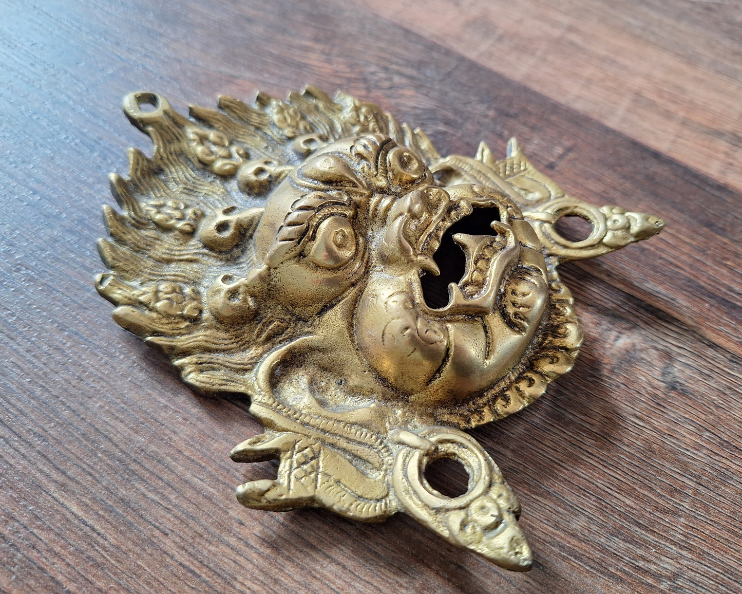 Vintage bronze Mahakala mask