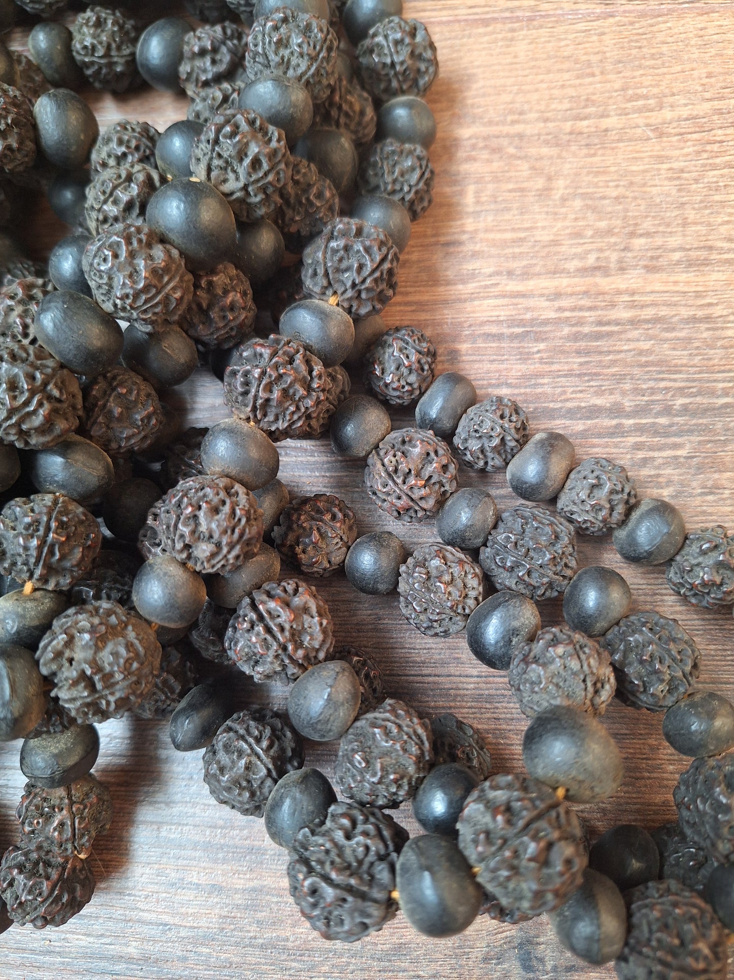 Vintage Nepalese rudraksha and rita mala