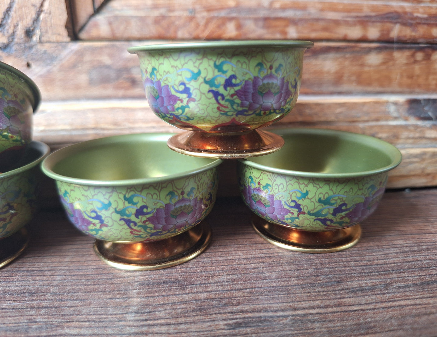 Aluminum offering bowl Lotus Flower