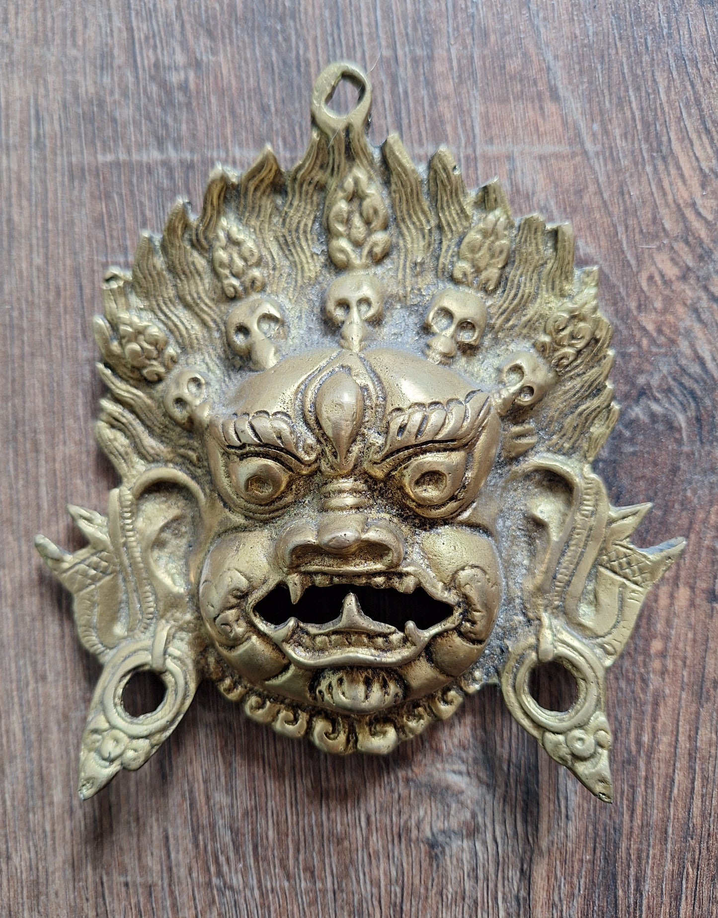 Vintage bronze Mahakala mask