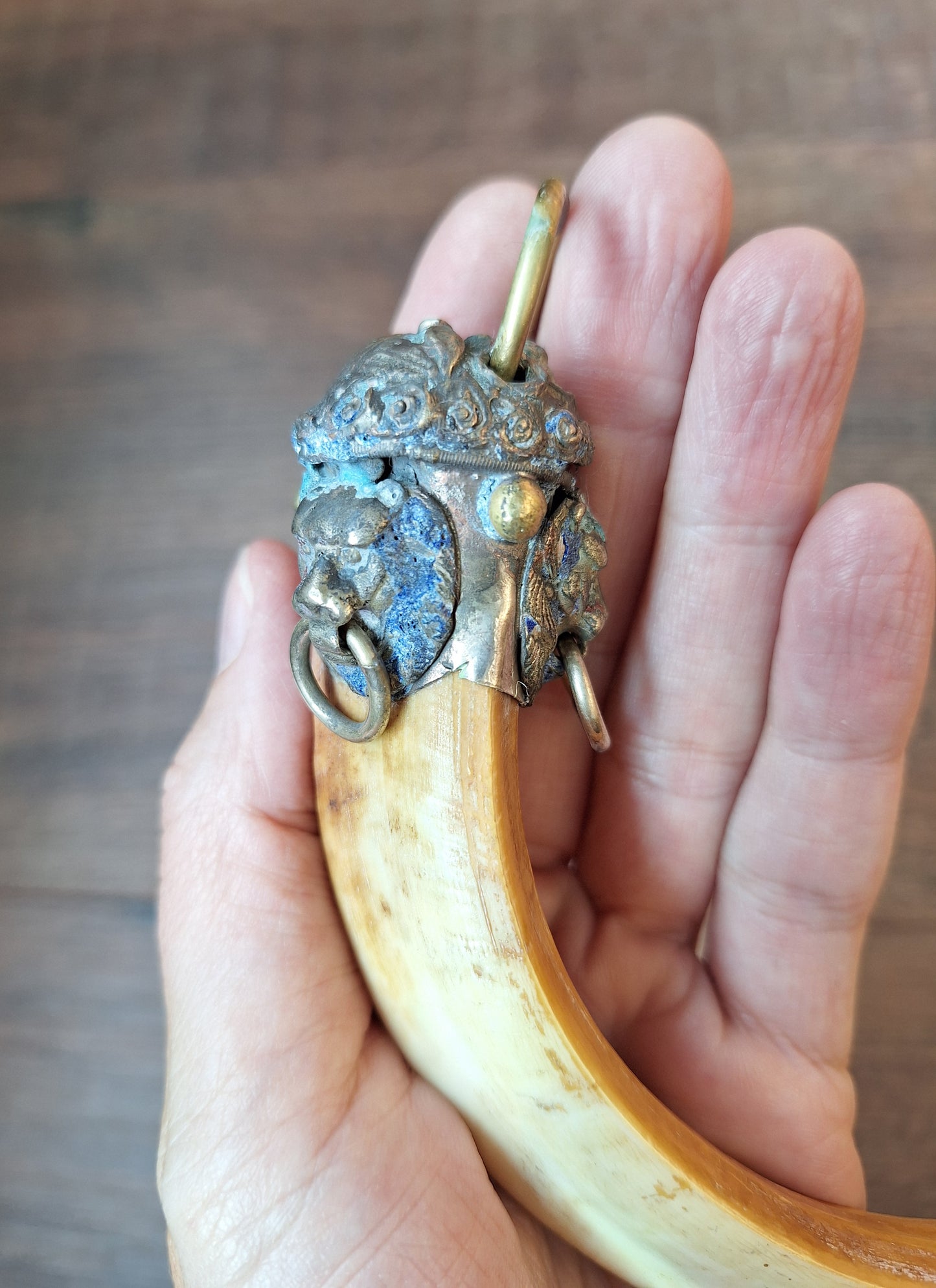 Vintage Nepalese wild boar tusk pendant