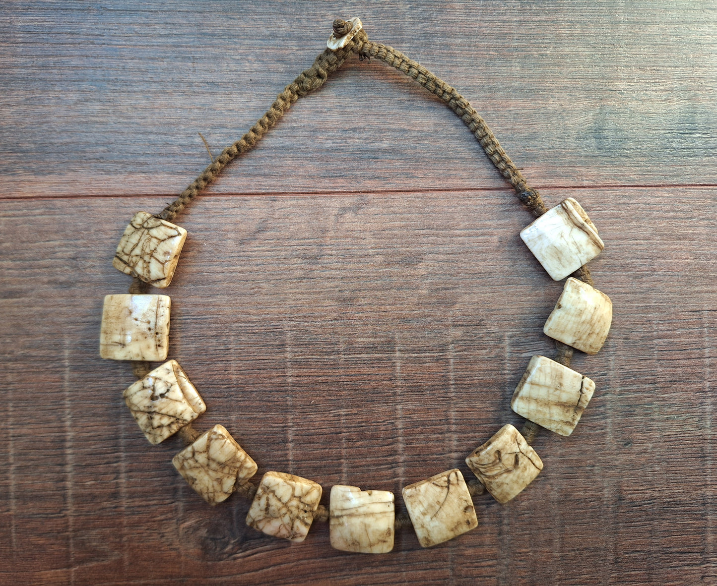 Old Tibetan conch shell necklace