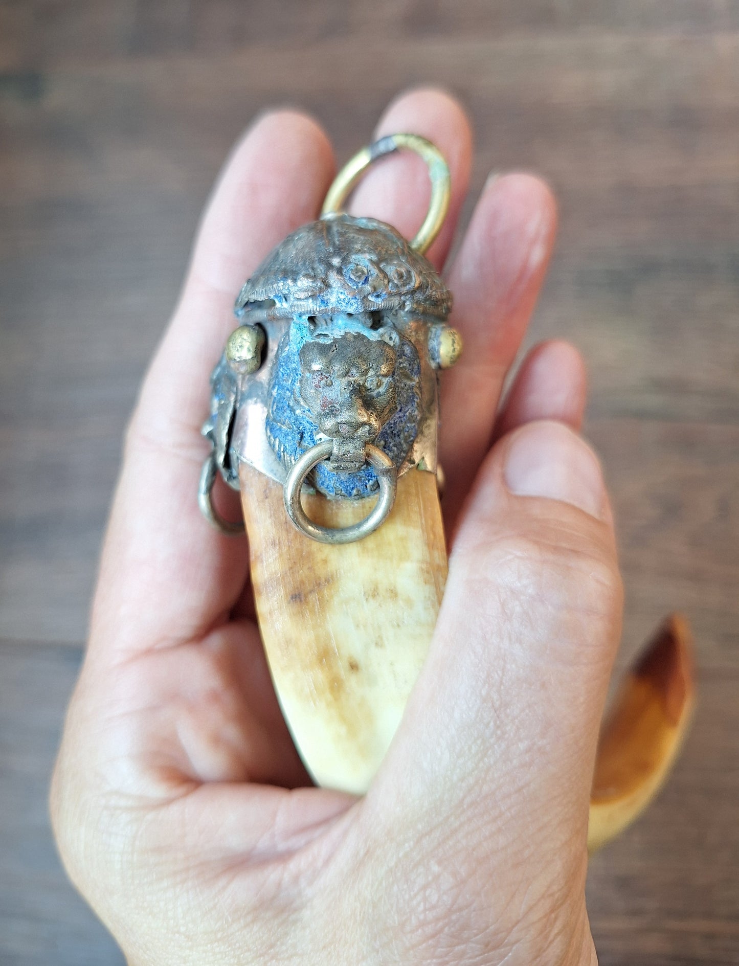 Vintage Nepalese wild boar tusk pendant