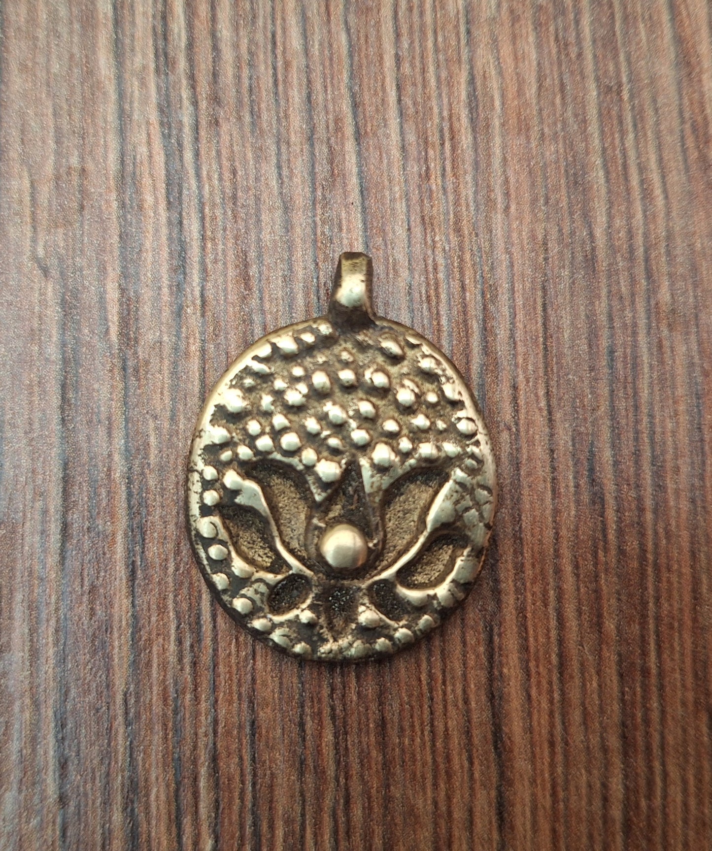 Vintage brass pendant Lotus