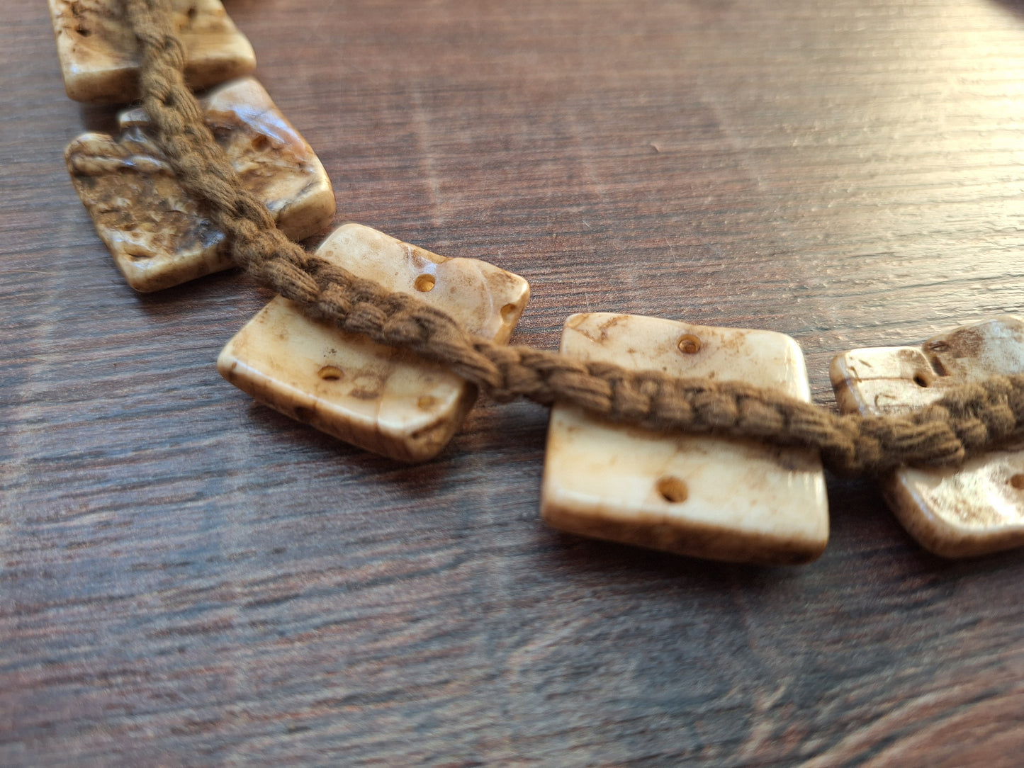 Old Tibetan conch shell necklace