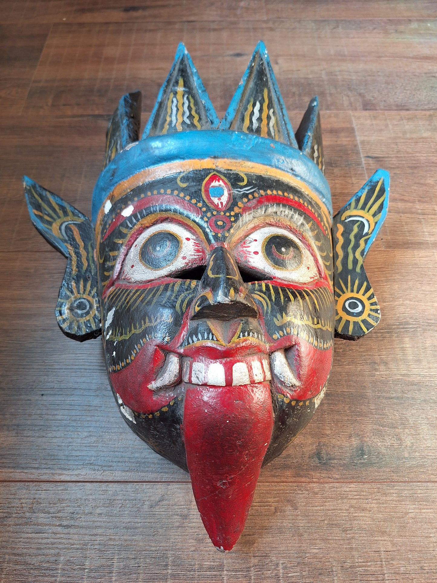 Vintage wooden Kali mask