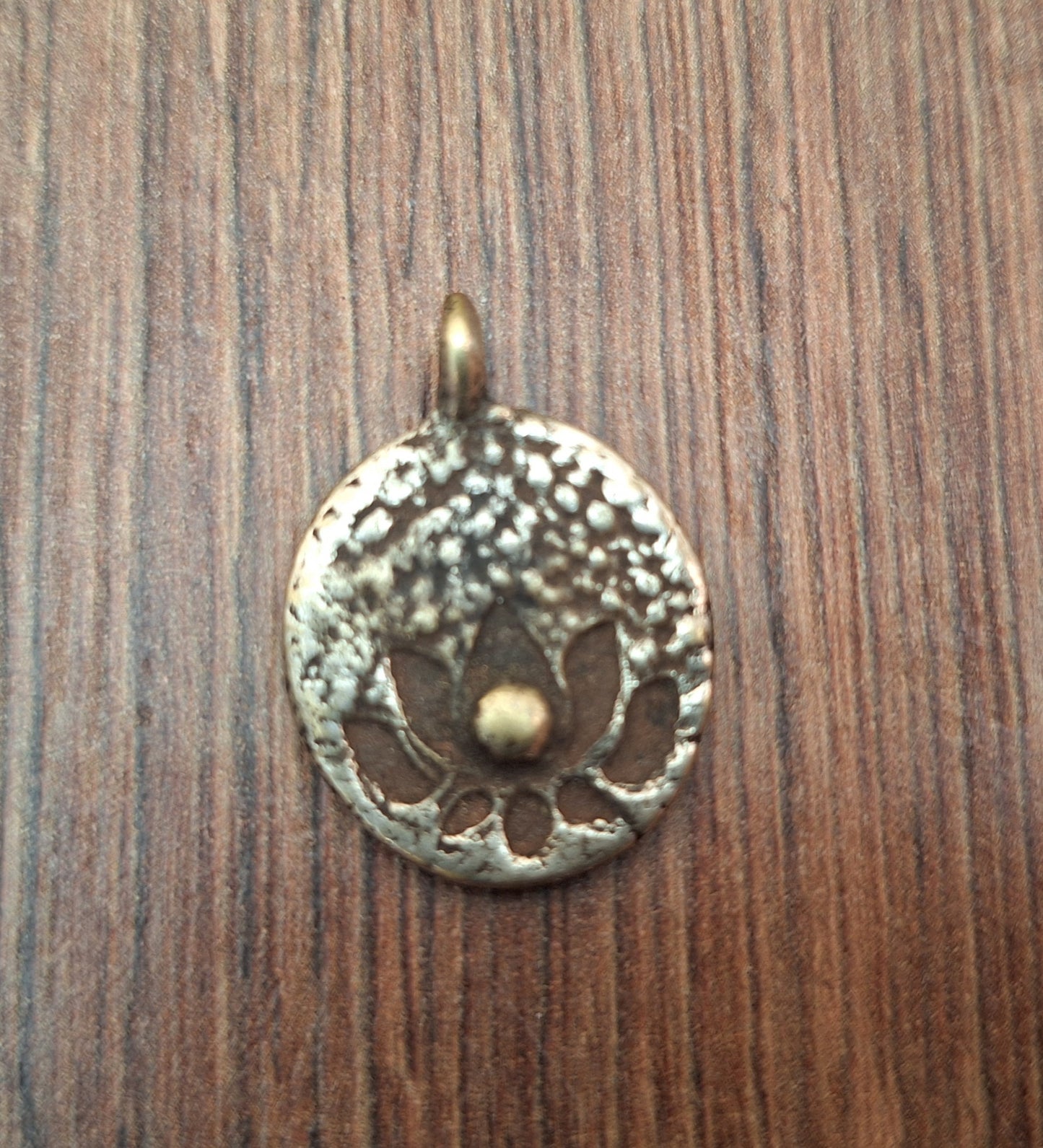 Vintage brass pendant Lotus