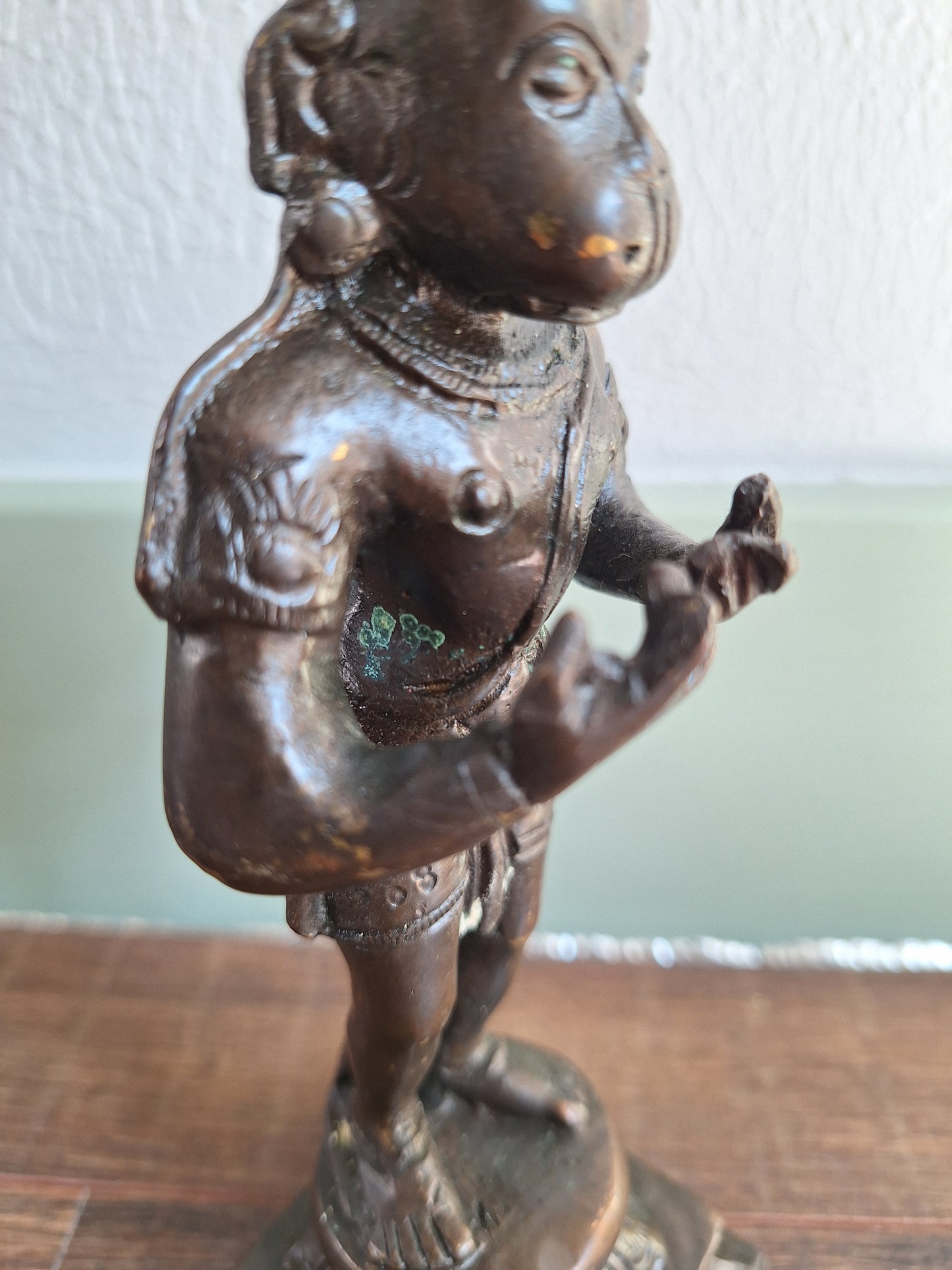 Vintage bronze Hanuman statue #2
