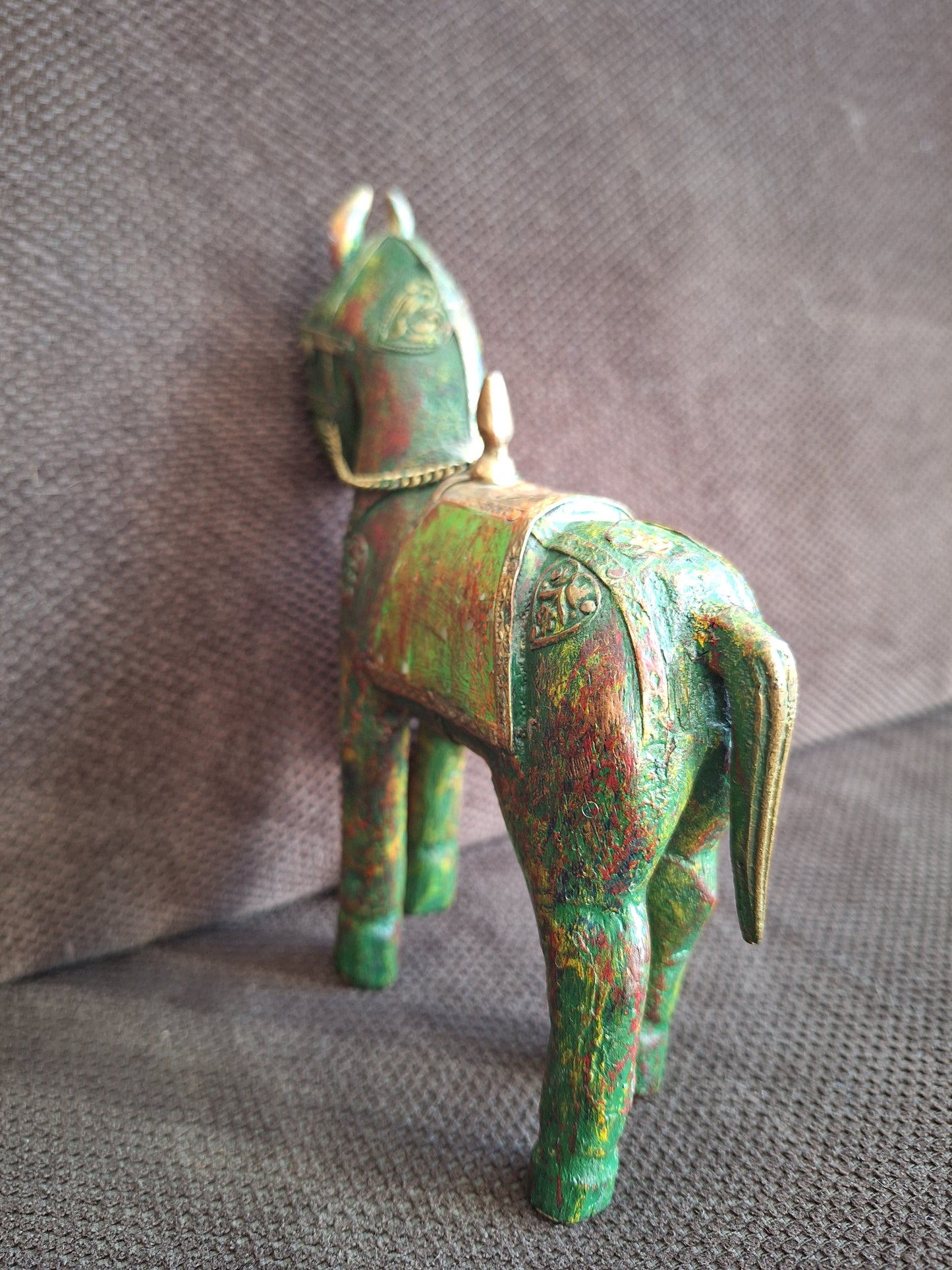 Vintage wooden Indian Marwari horse
