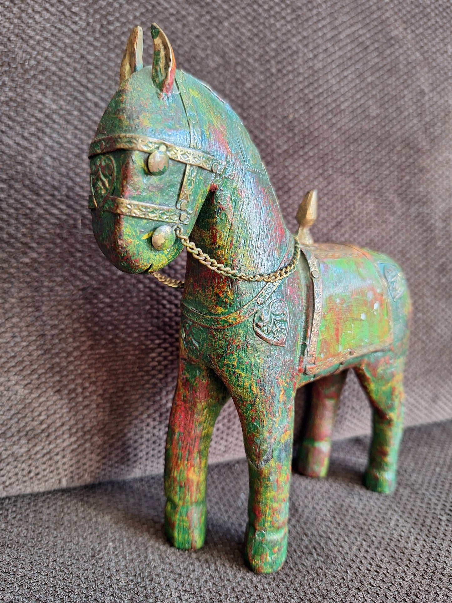 Vintage wooden Indian Marwari horse