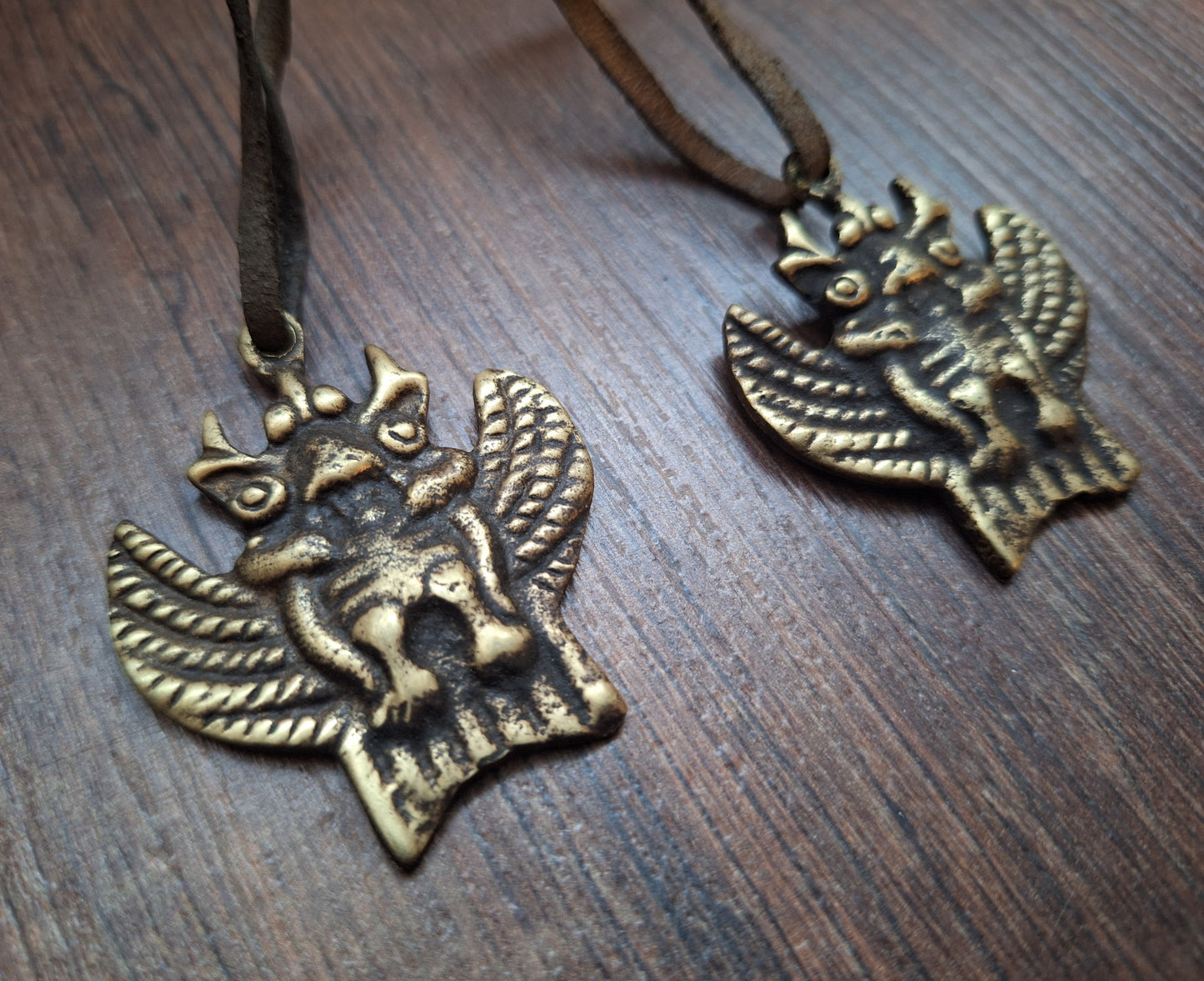 Vintage bronze thogchag pendant Garuda