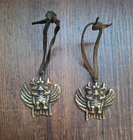 Vintage bronze thogchag pendant Garuda