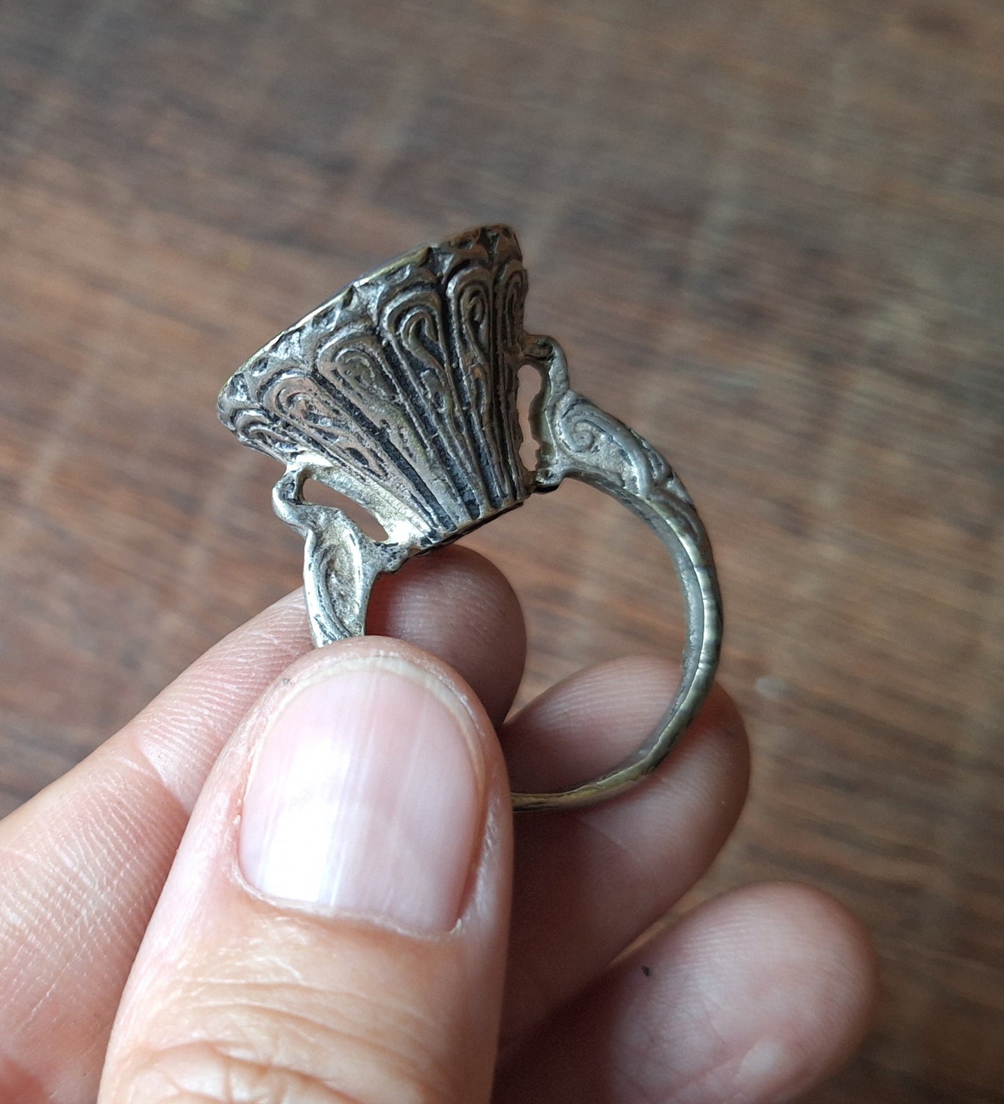 Vintage Kuchi tribal intaglio ring