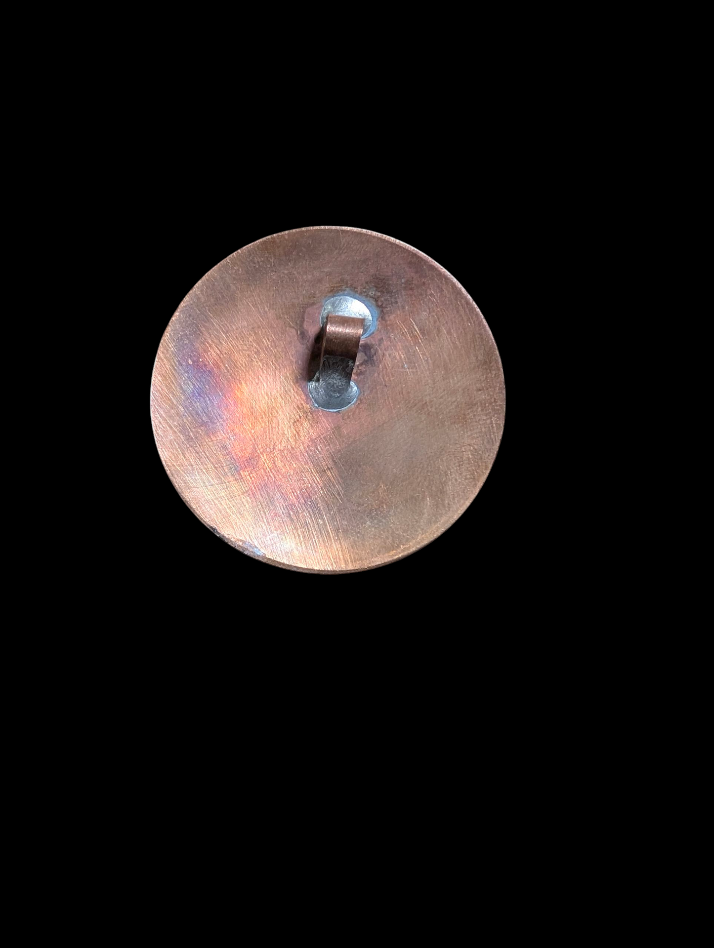 Shamanic mirror Spirit of Wolf style red copper 5 centimeters