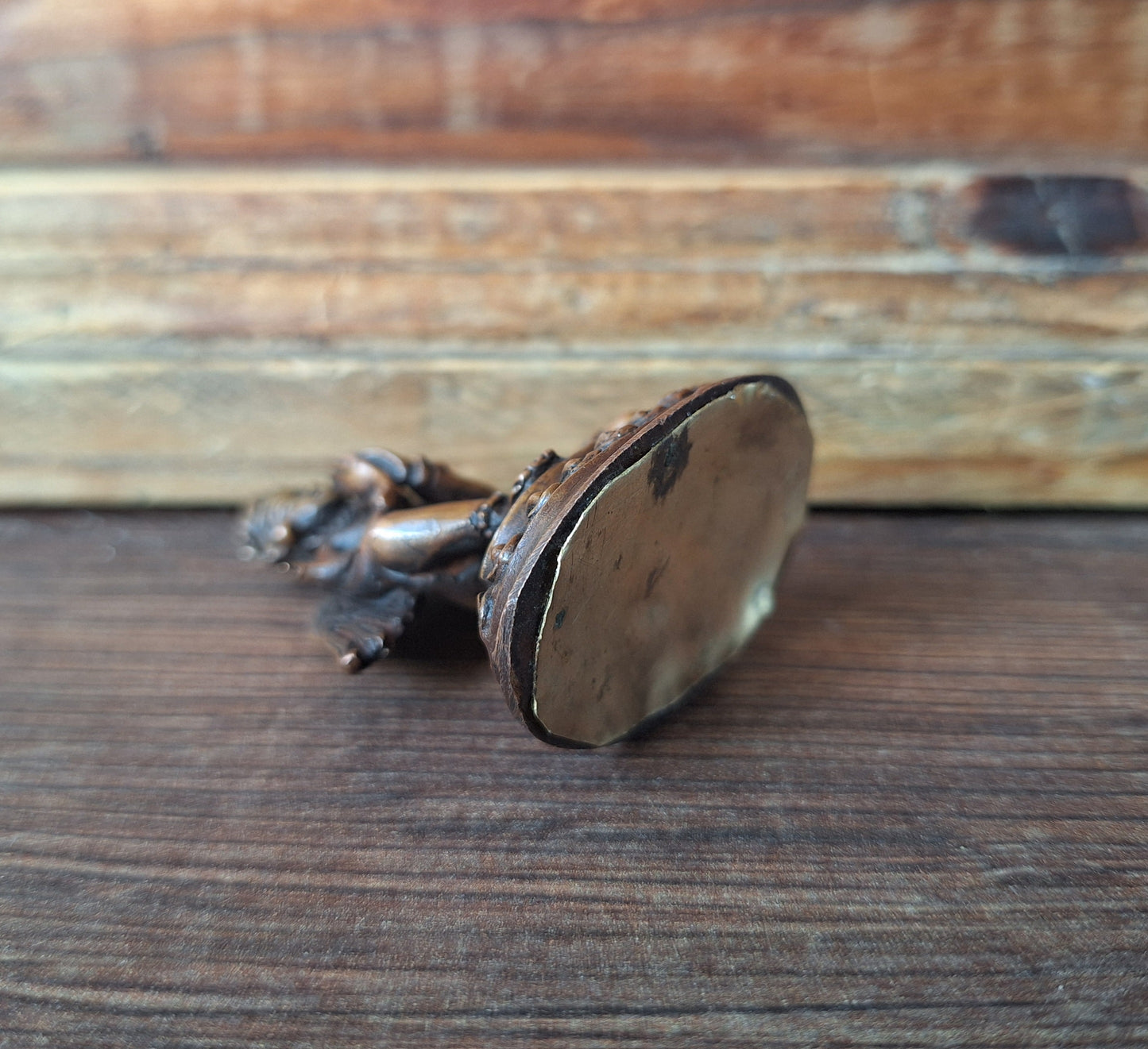 Vintage small red copper Garuda figurine