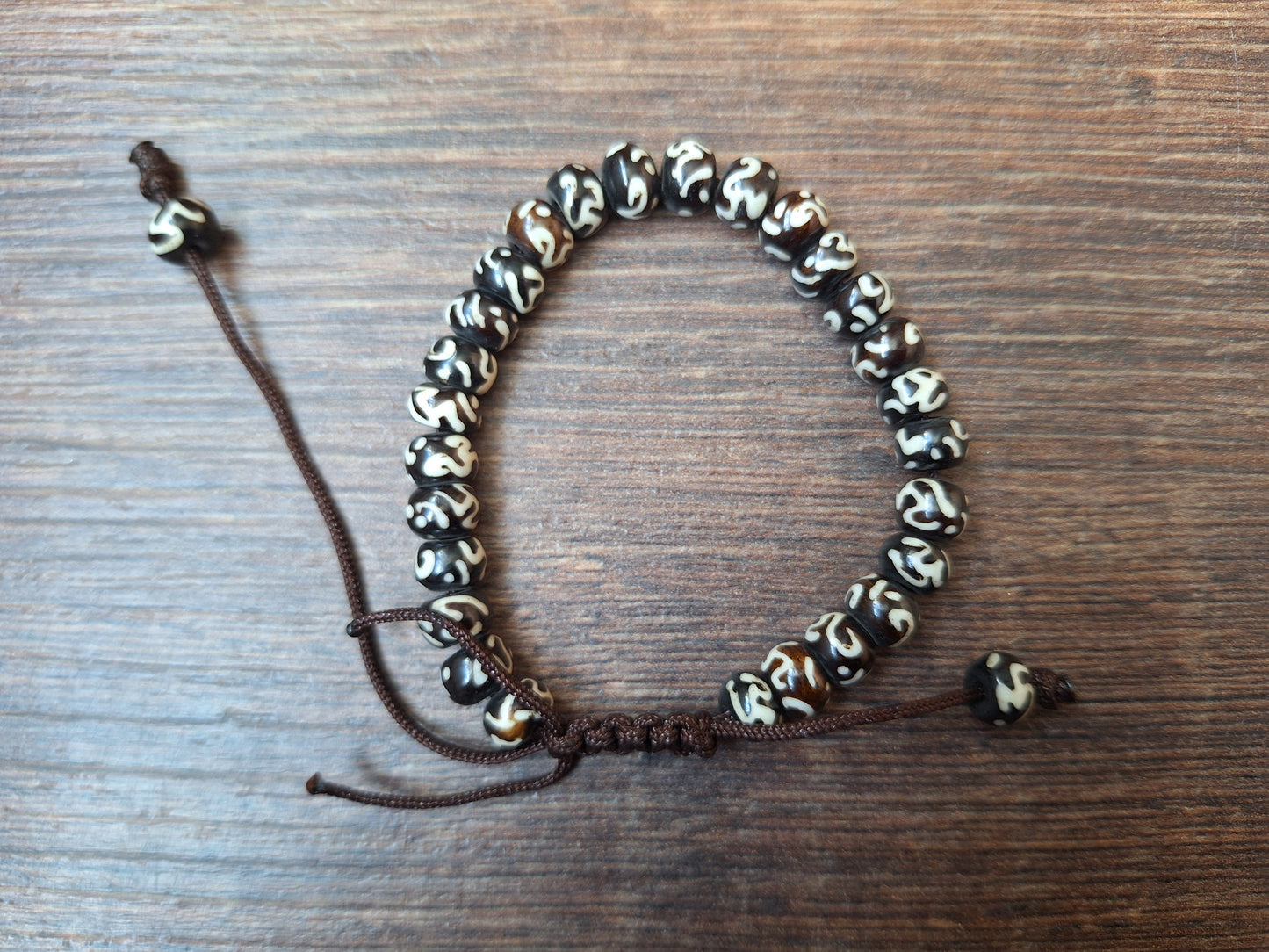 Yak bone mala bracelet, crafting project
