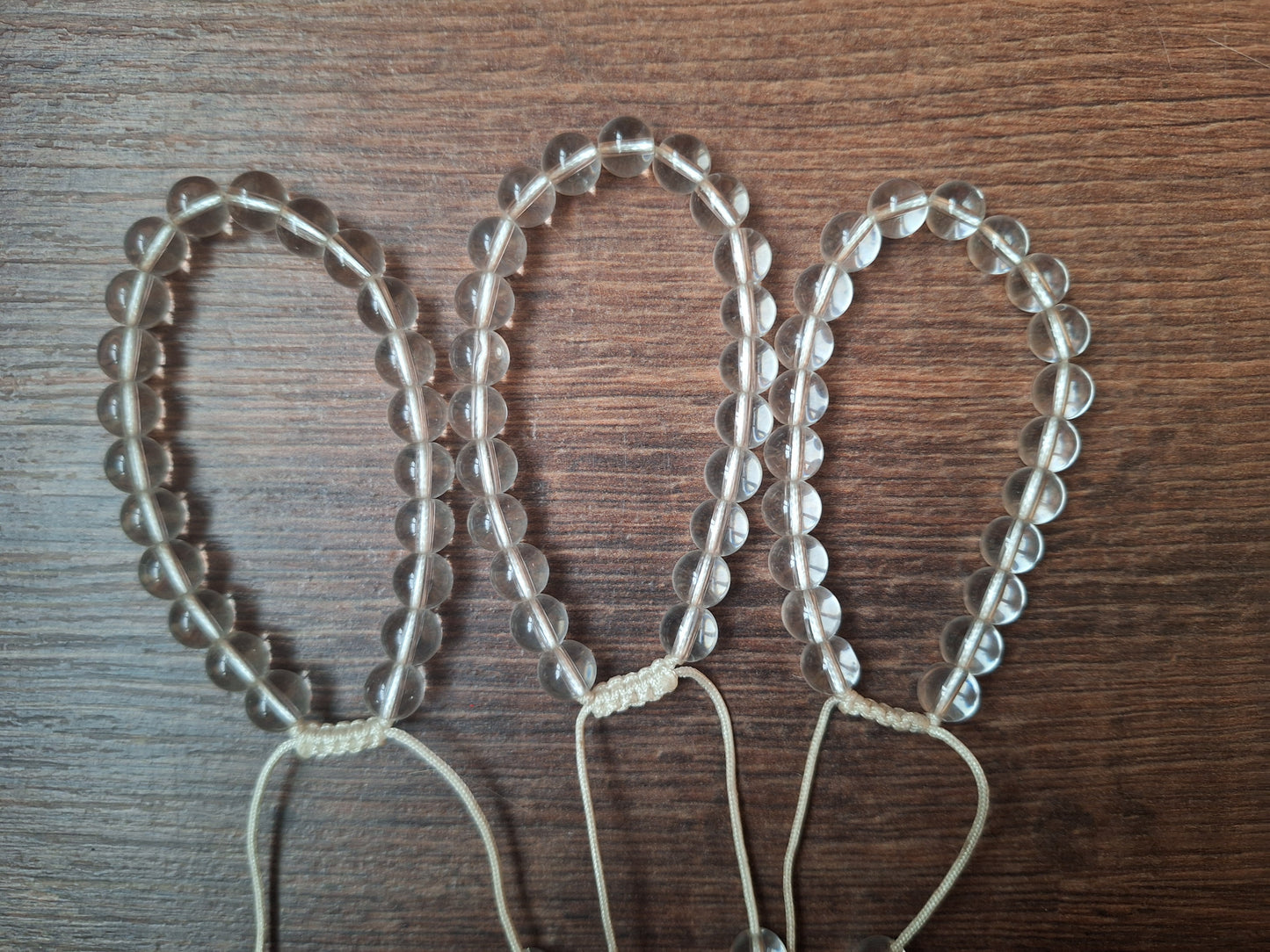 Quartz crystal mala bracelet