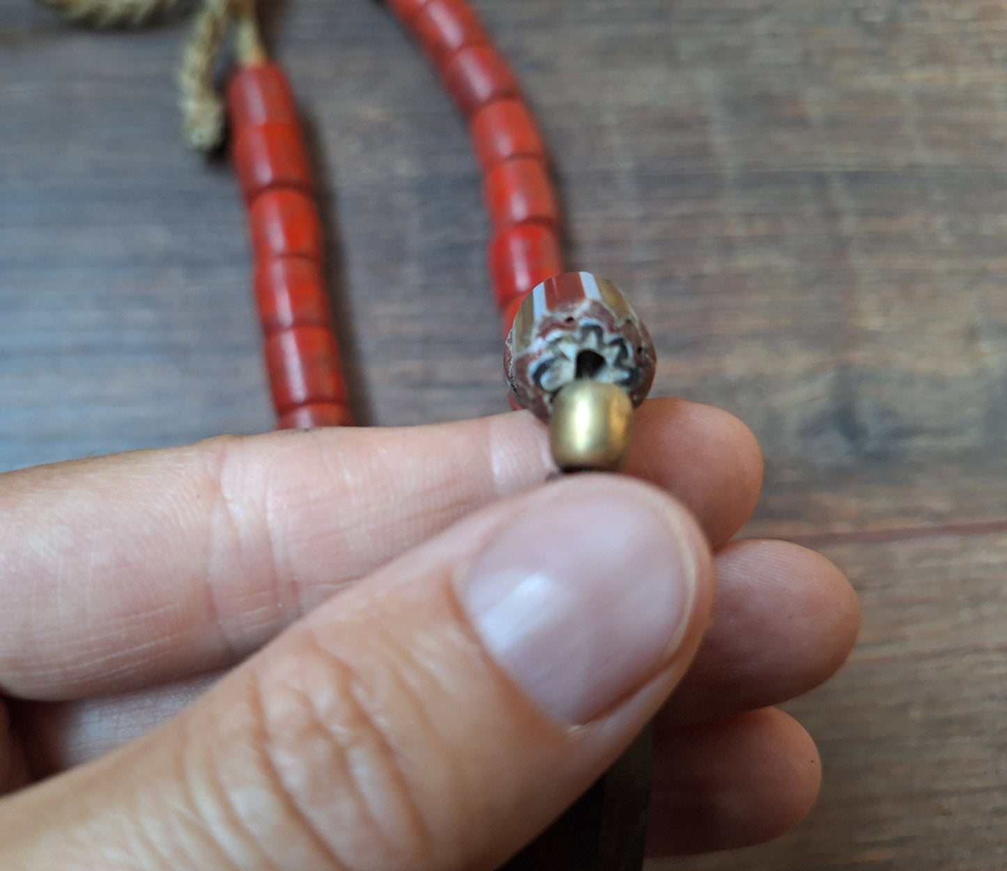 Vintage Himalayan sherpa coral necklace