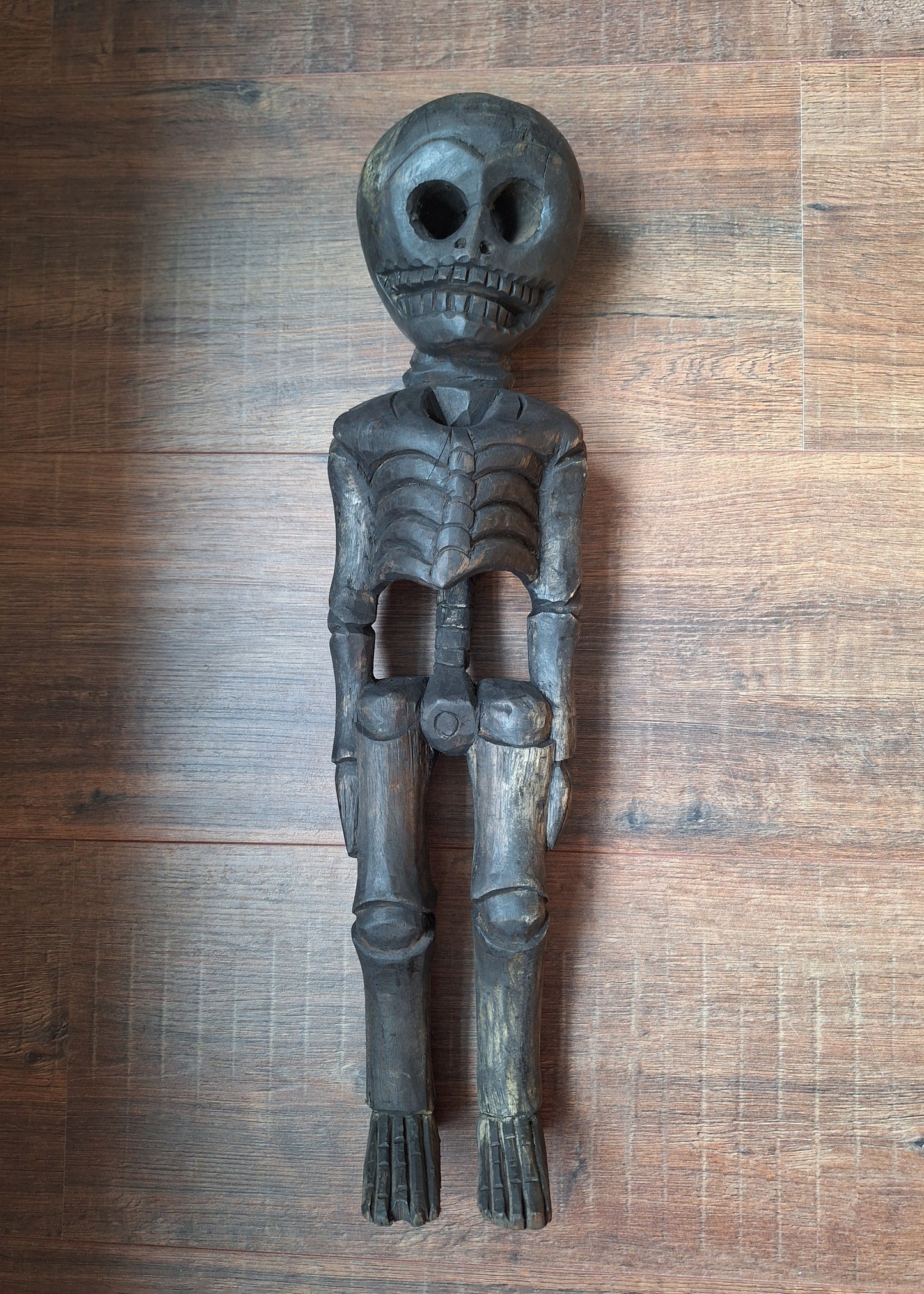 Nepalese wooden skeleton / Citipati figure