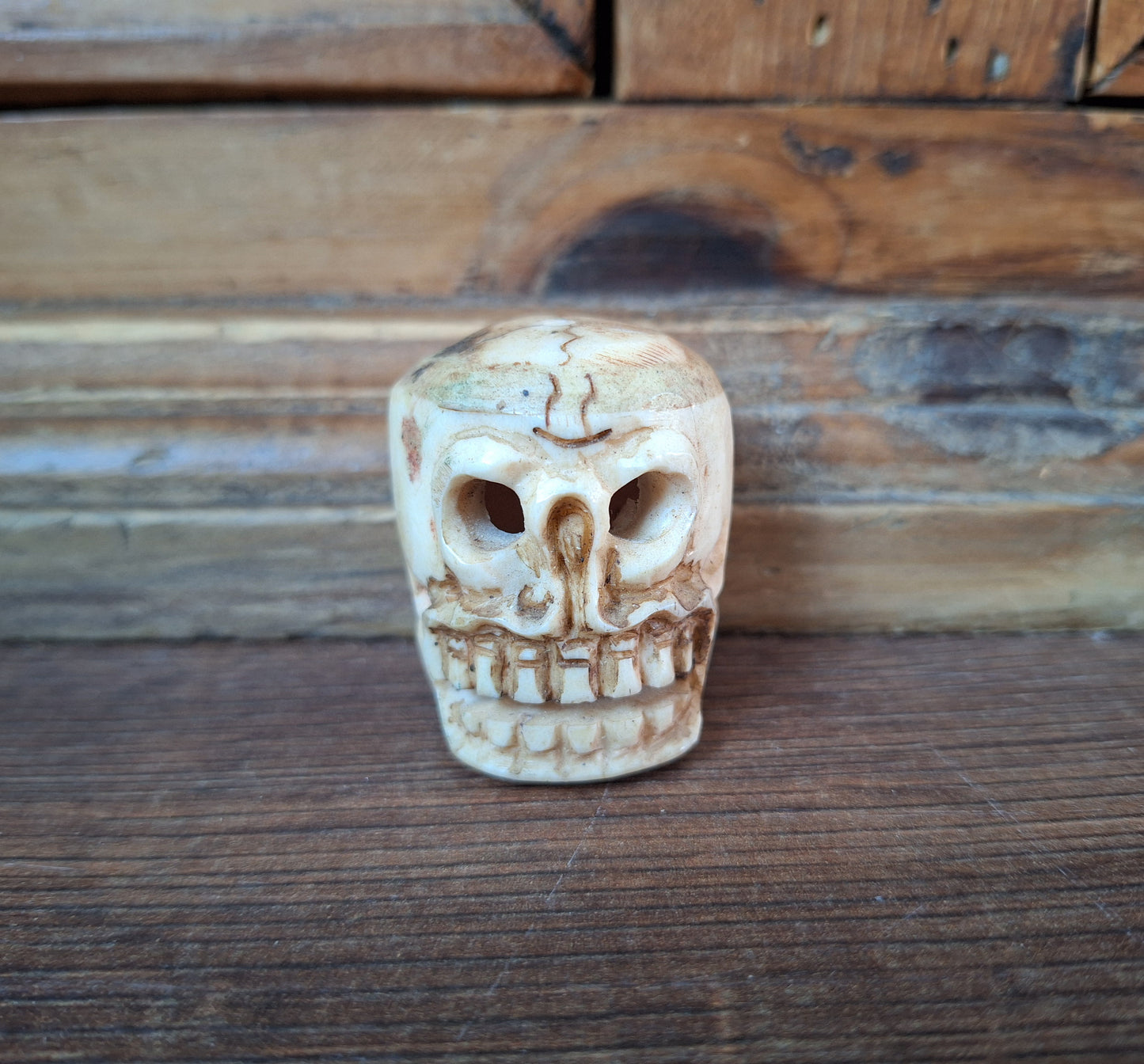 Yak bone skull beads