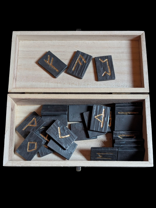 Golden Steel Runic Oracle Set