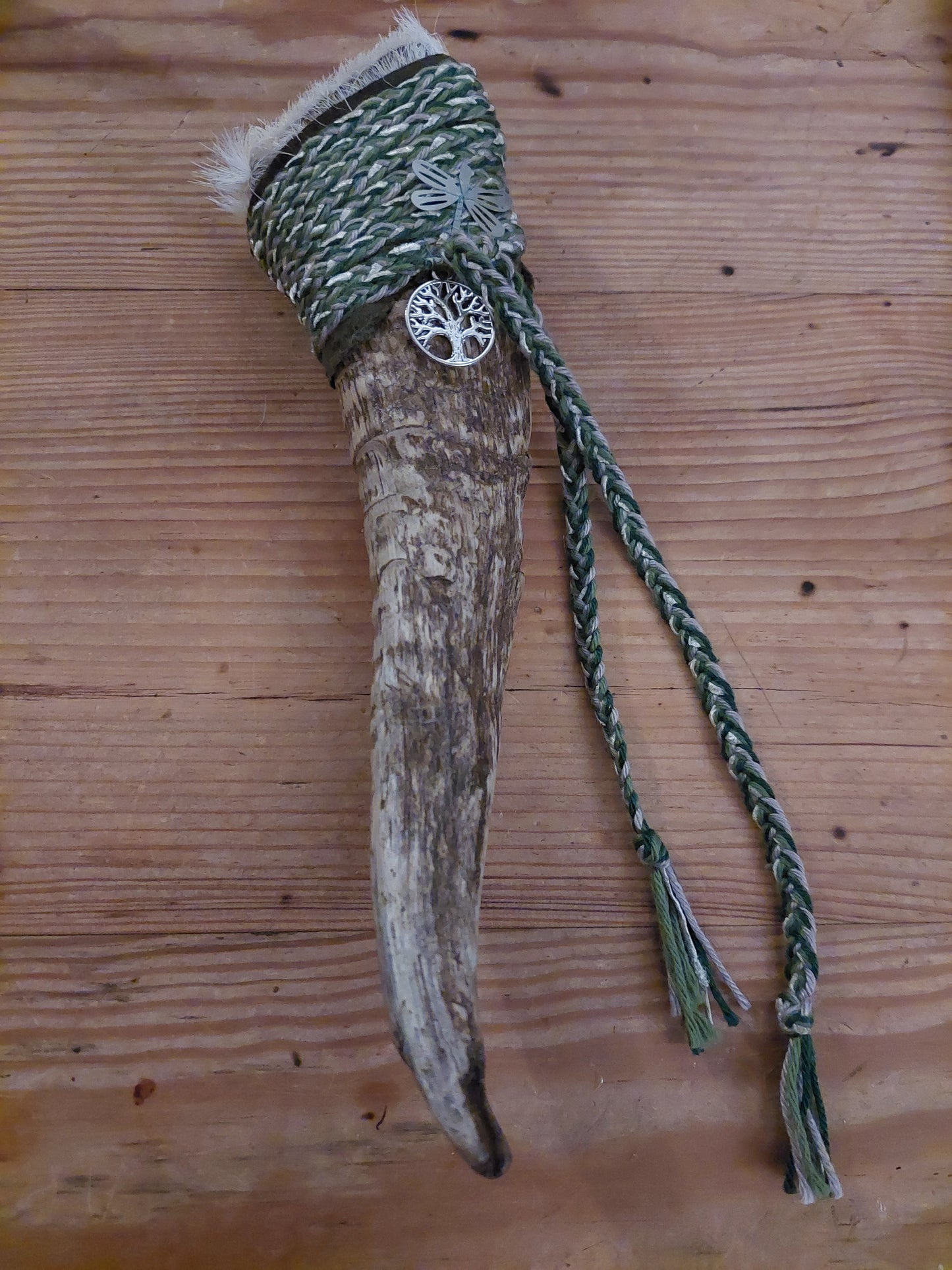 Sheep horn rattle