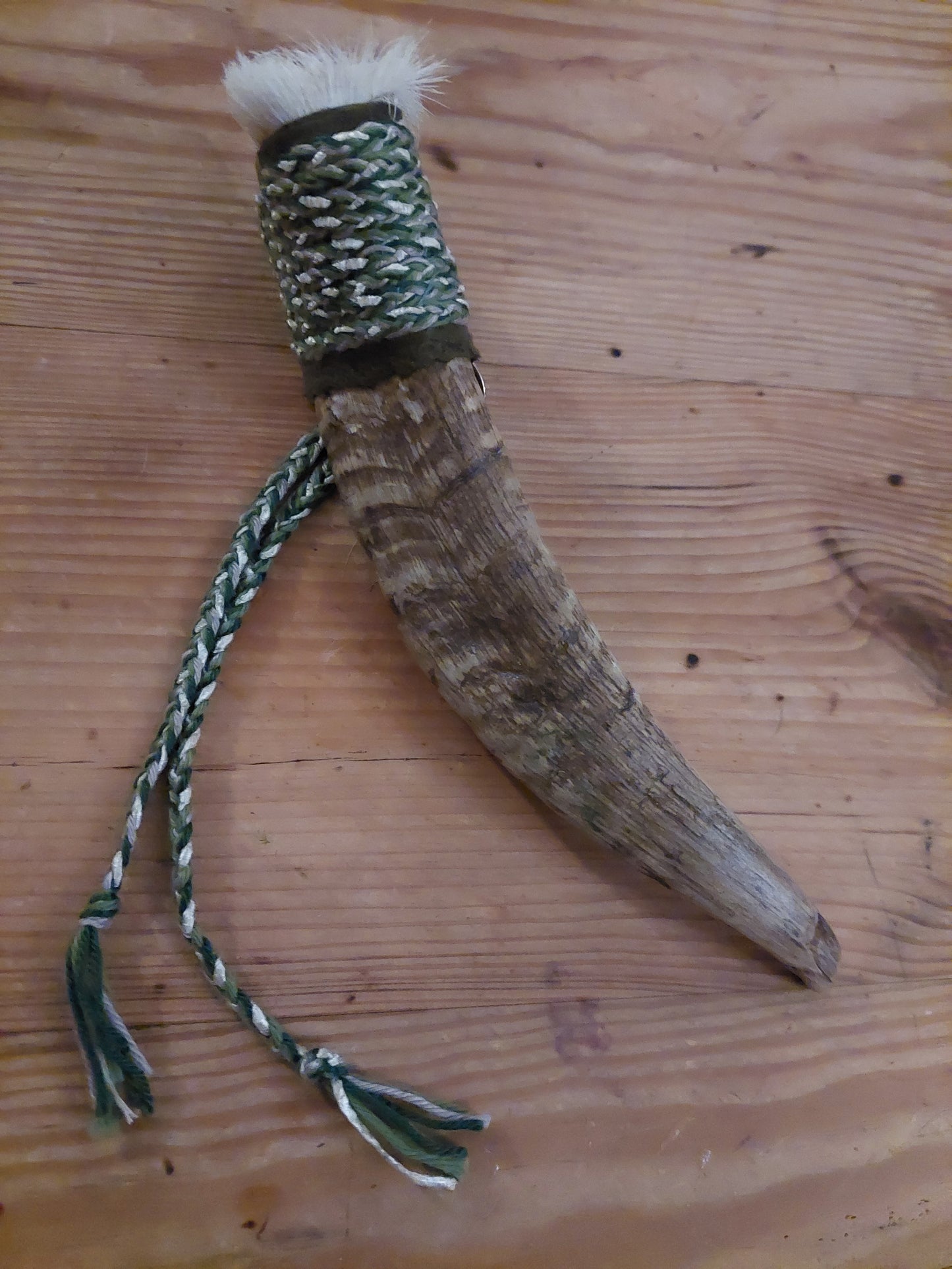 Sheep horn rattle